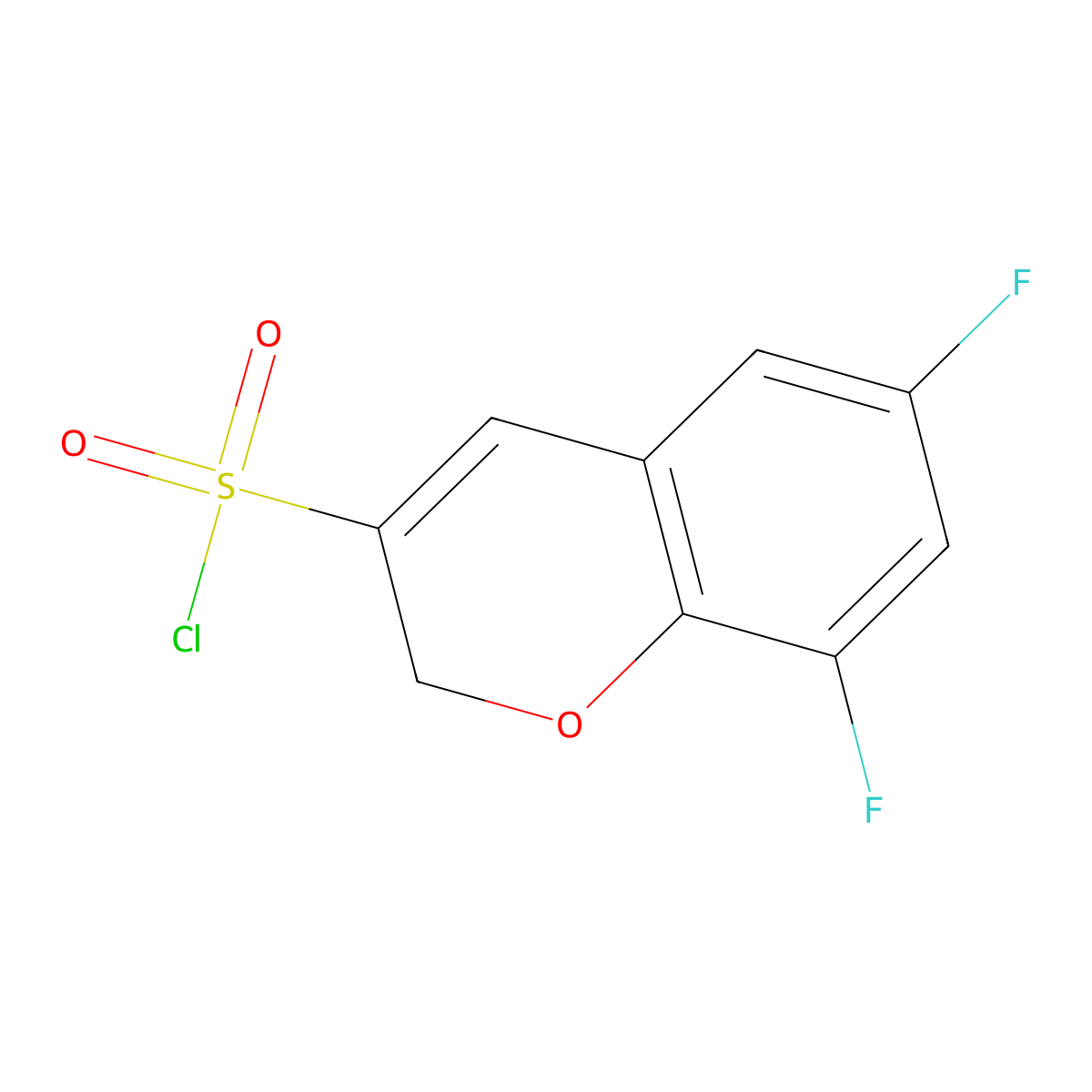 6,8-difluoro-2H-chromene-3-sulfonyl chloride molecular structure, CAS 1235440-65-9