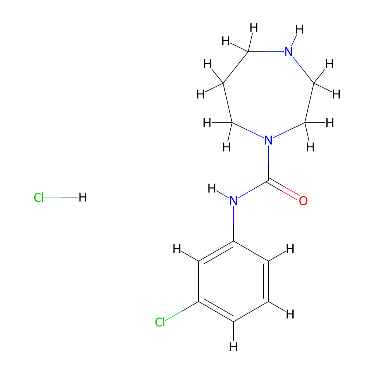 N-(3-chlorophenyl)-1,4-diazepane-1-carboxamide hydrochloride molecular structure, CAS 1235440-74-0