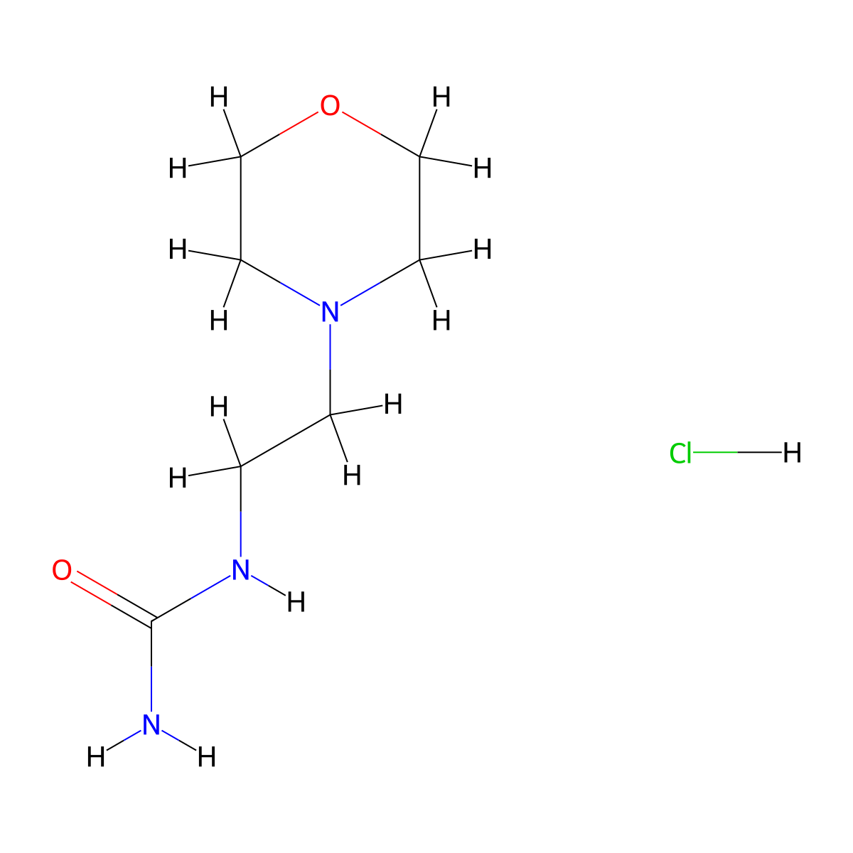 [2-(Morpholin-4-yl)ethyl]urea hydrochloride molecular structure, CAS 1235440-75-1