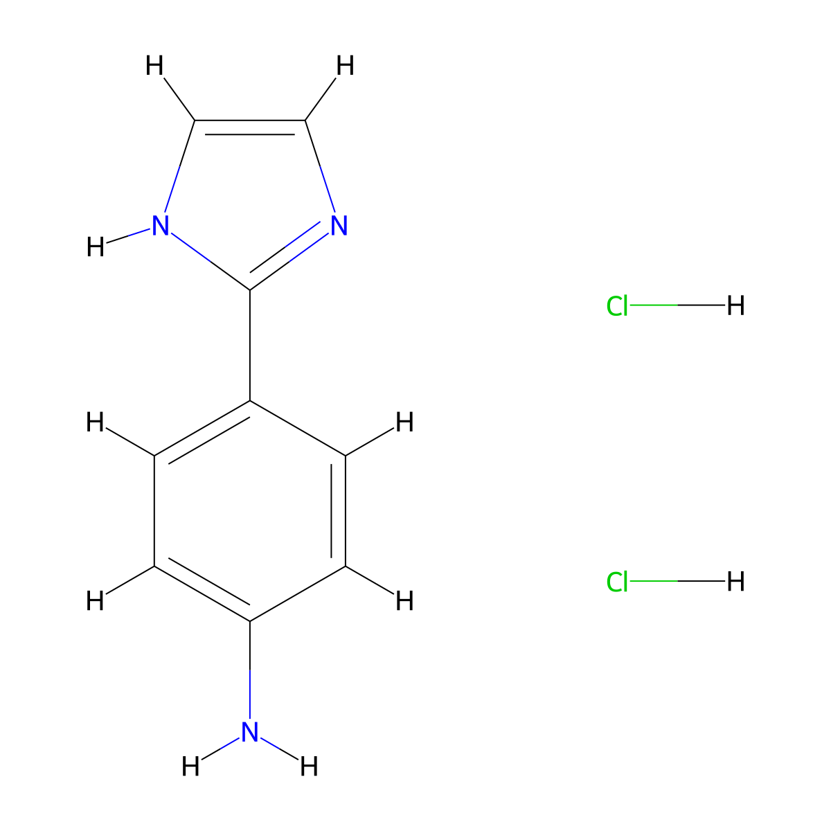 4-(1H-imidazol-2-yl)aniline dihydrochloride molecular structure, CAS 1235440-77-3