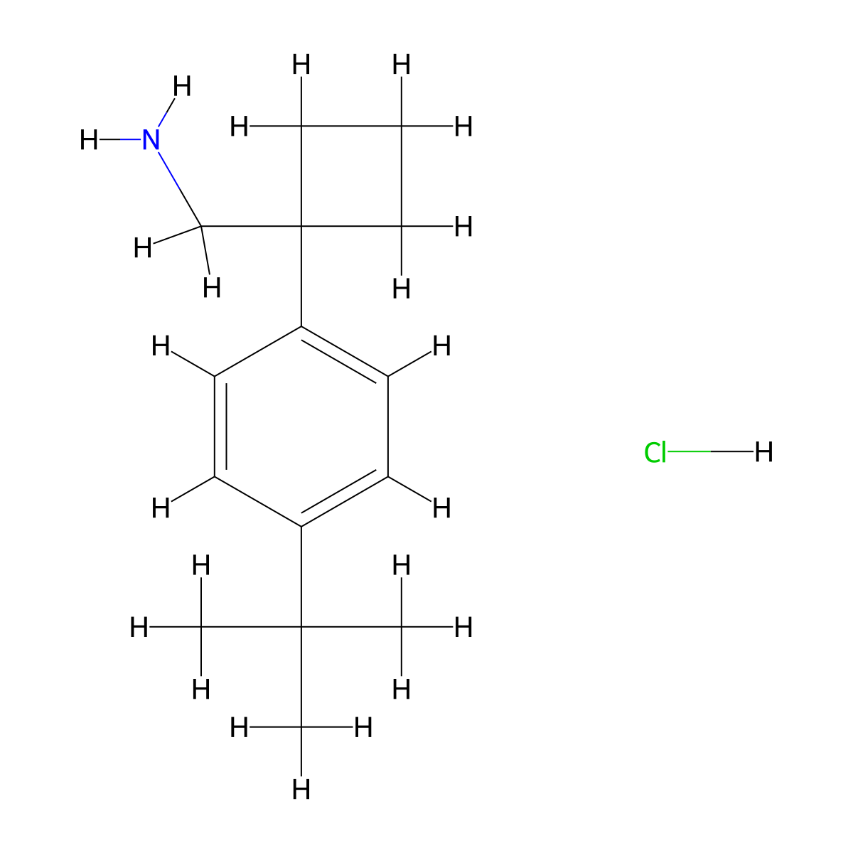 [1-(4-Tert-butylphenyl)cyclobutyl]methanamine hydrochloride molecular structure, CAS 1235440-78-4
