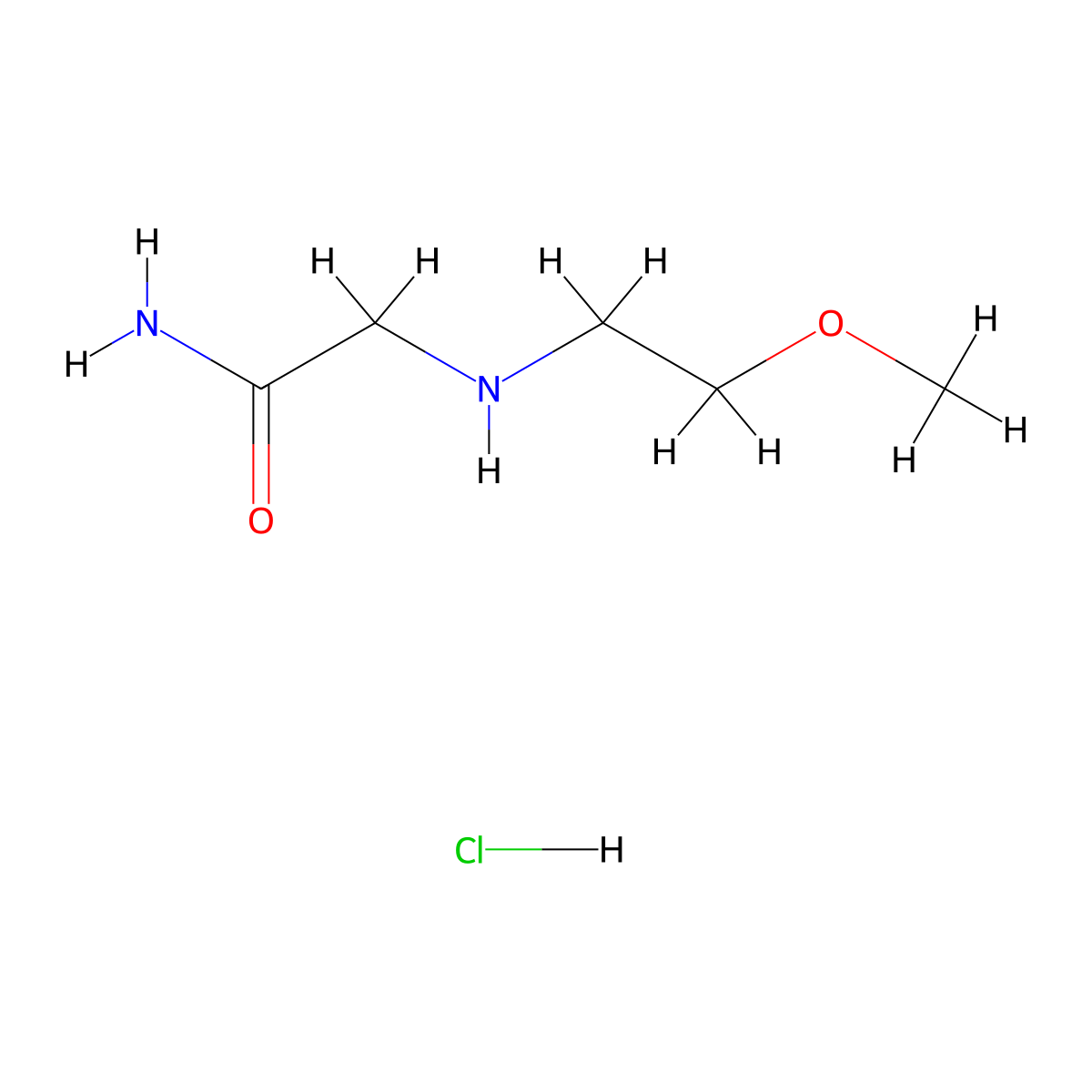 2-[(2-Methoxyethyl)amino]acetamide hydrochloride molecular structure, CAS 1235440-79-5