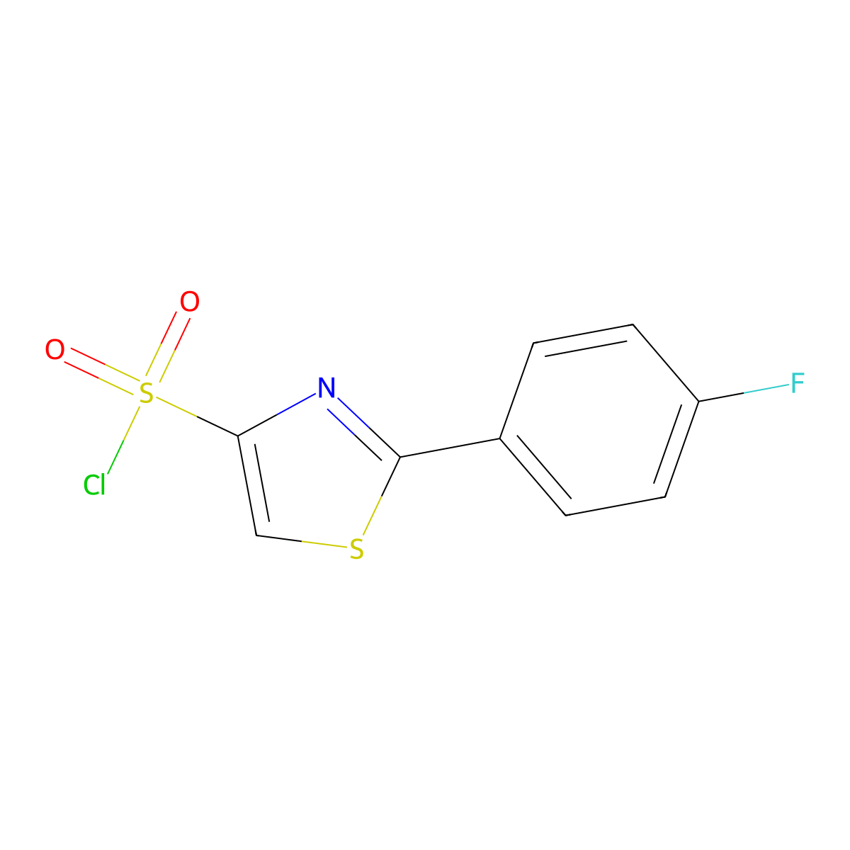 2-(4-Fluorophenyl)-1,3-thiazole-4-sulfonyl chloride molecular structure, CAS 1235440-85-3