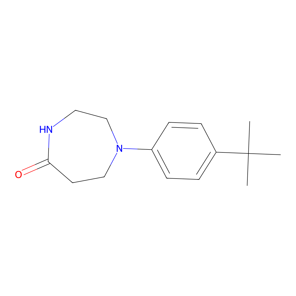 1-(4-Tert-butylphenyl)-1,4-diazepan-5-one molecular structure, CAS 1235440-95-5