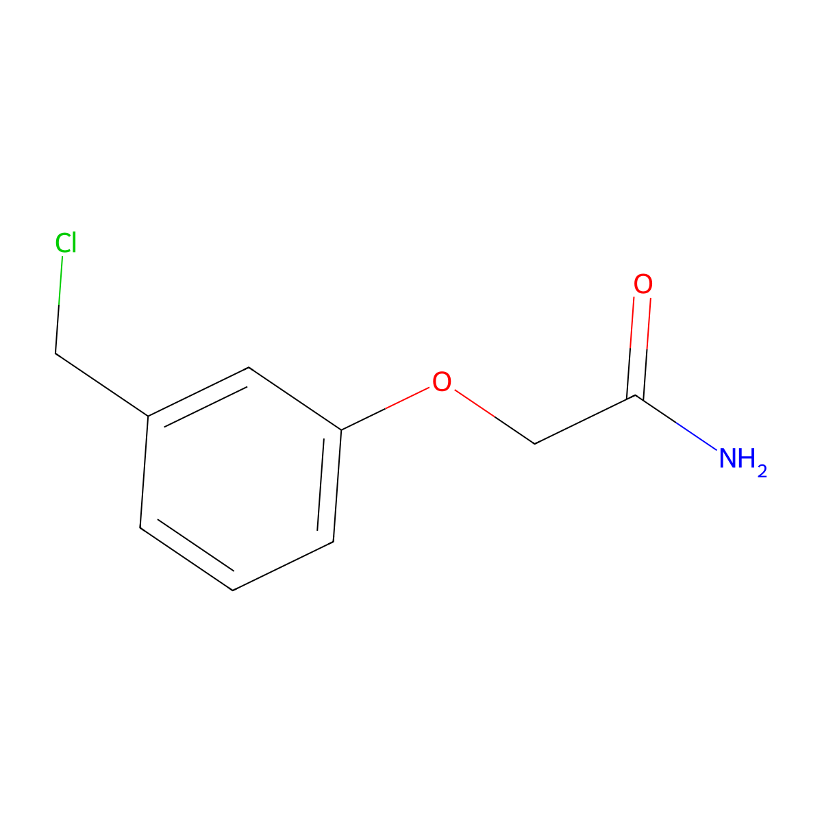 2-[3-(Chloromethyl)phenoxy]acetamide molecular structure, CAS 1235441-00-5