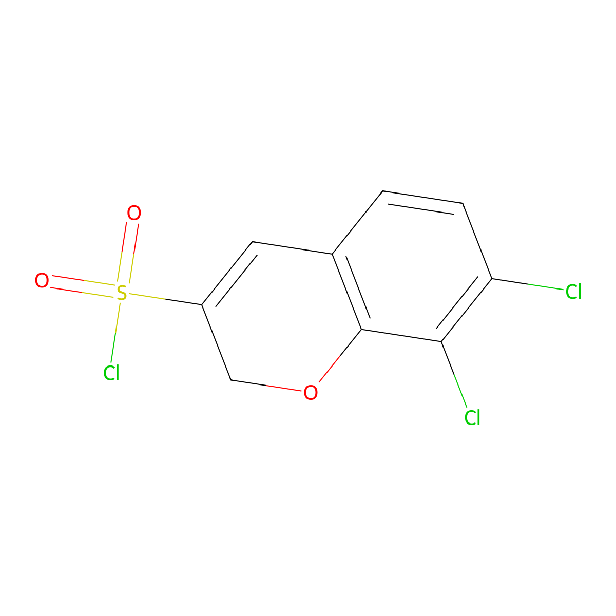 7,8-dichloro-2H-chromene-3-sulfonyl chloride molecular structure, CAS 1235441-04-9