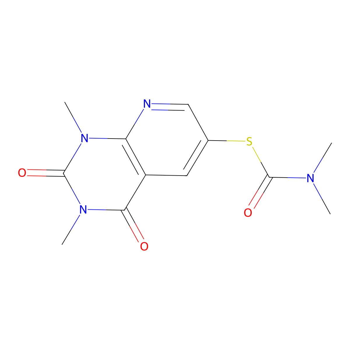 1-({1,3-dimethyl-2,4-dioxo-1H,2H,3H,4H-pyrido[2,3-d]pyrimidin-6-yl}sulfanyl)-N,N-dimethylformamide molecular structure, CAS 1235441-05-0