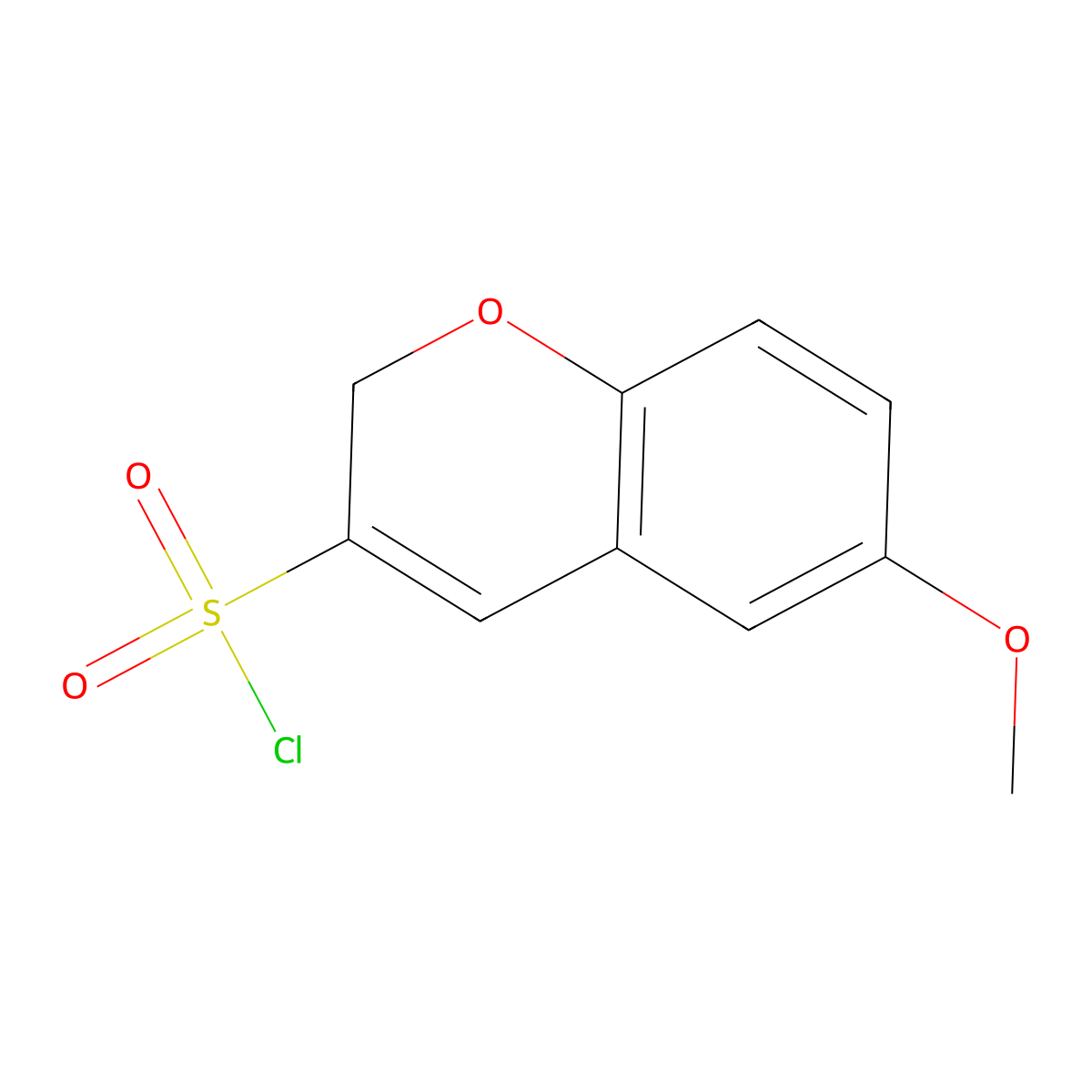 6-methoxy-2H-chromene-3-sulfonyl chloride molecular structure, CAS 1235441-07-2
