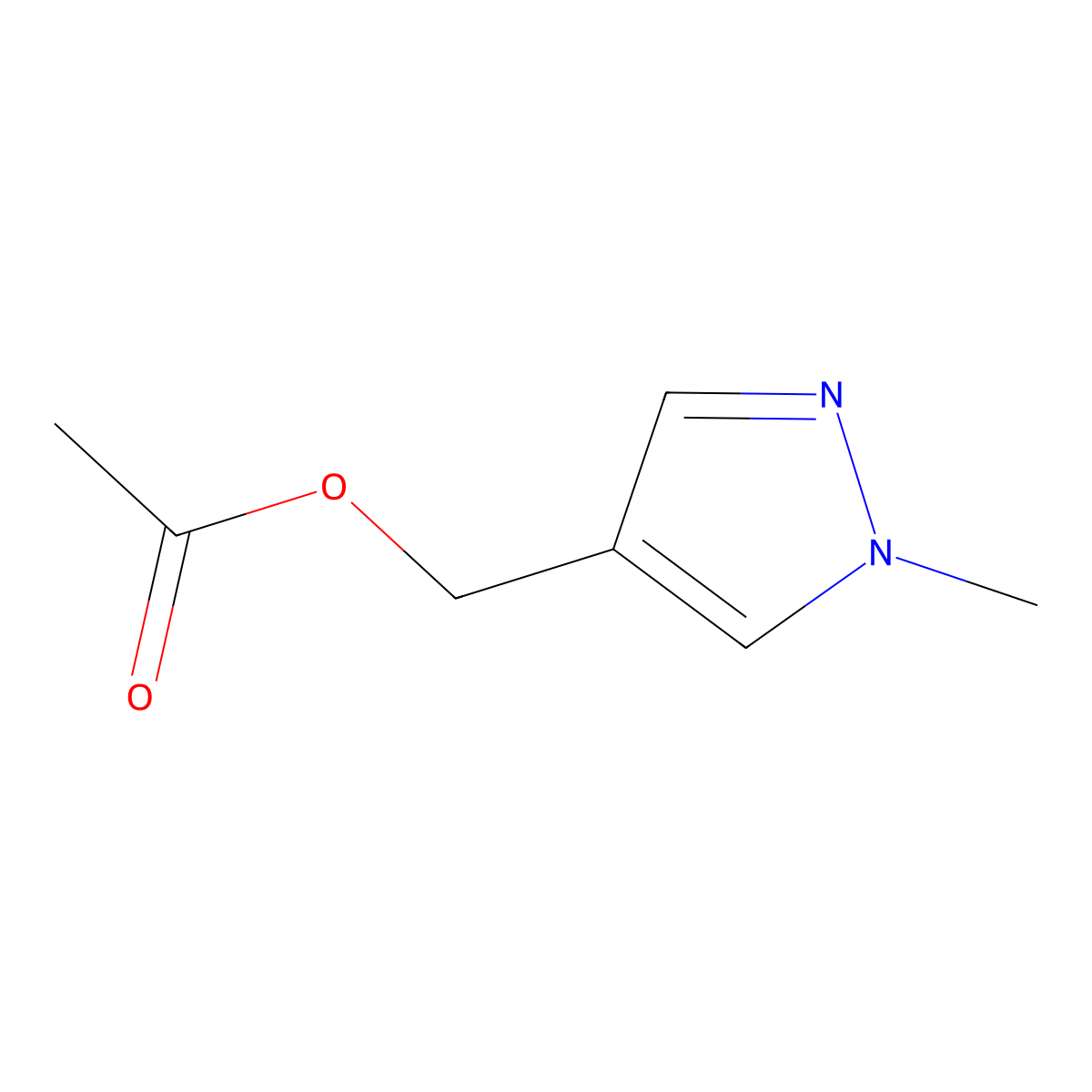 (1-methyl-1H-pyrazol-4-yl)methyl acetate molecular structure, CAS 1235441-11-8
