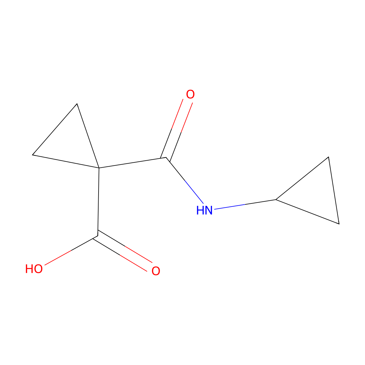 1-(Cyclopropylcarbamoyl)cyclopropane-1-carboxylic acid molecular structure, CAS 1235441-18-5