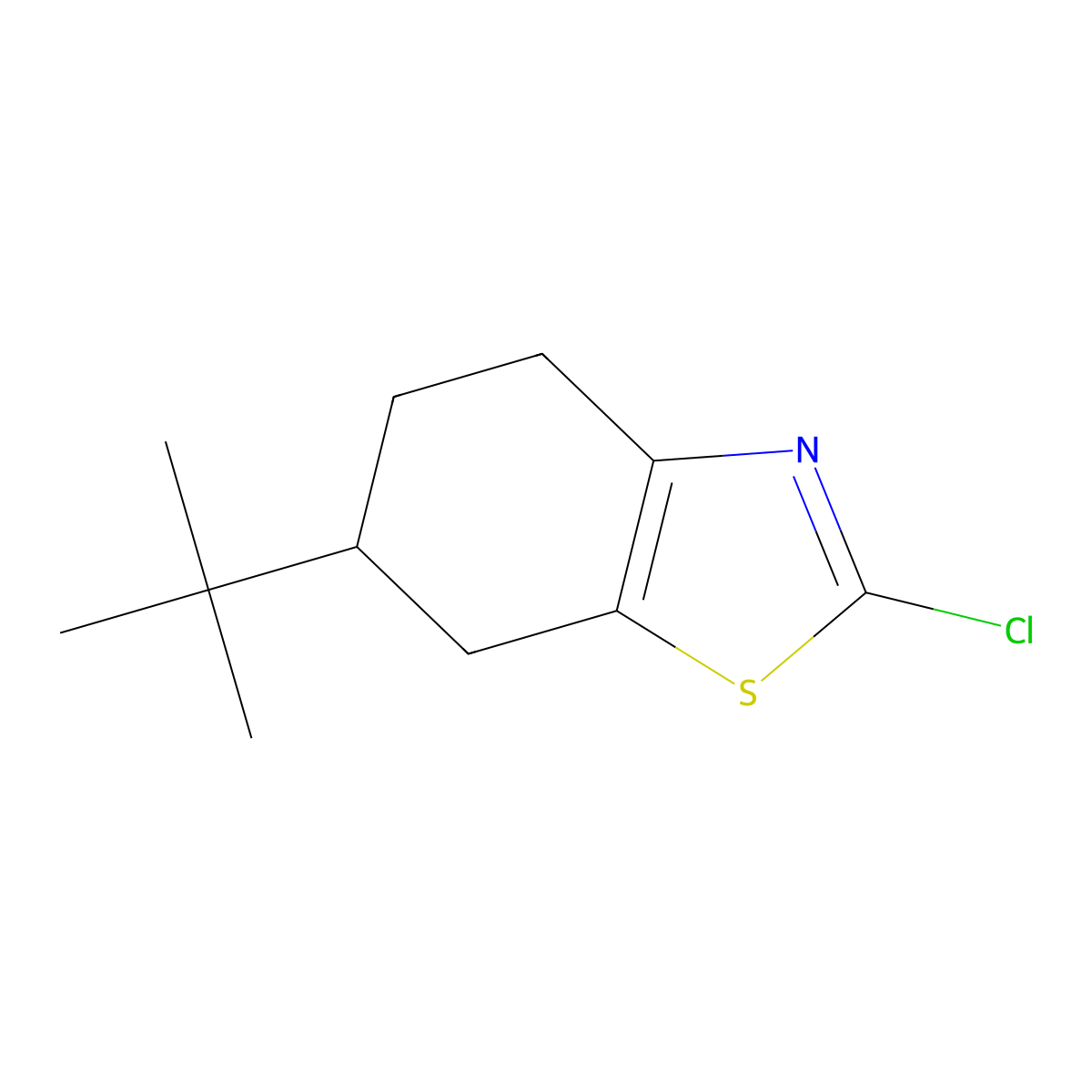 6-Tert-butyl-2-chloro-4,5,6,7-tetrahydro-1,3-benzothiazole molecular structure, CAS 1235441-23-2
