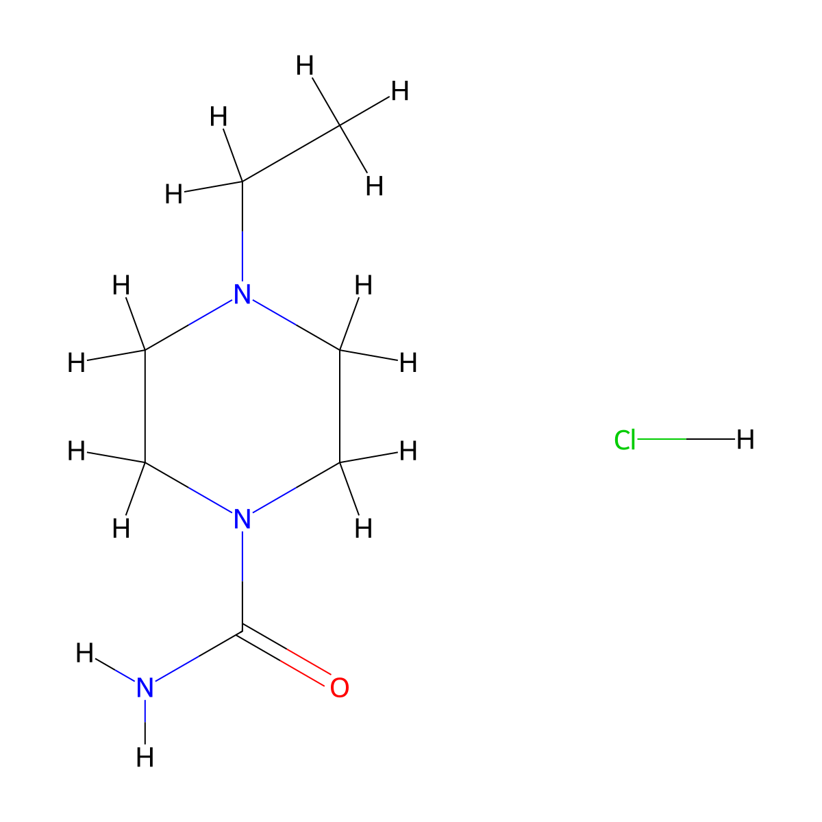 4-Ethylpiperazine-1-carboxamide hydrochloride molecular structure, CAS 1235441-29-8