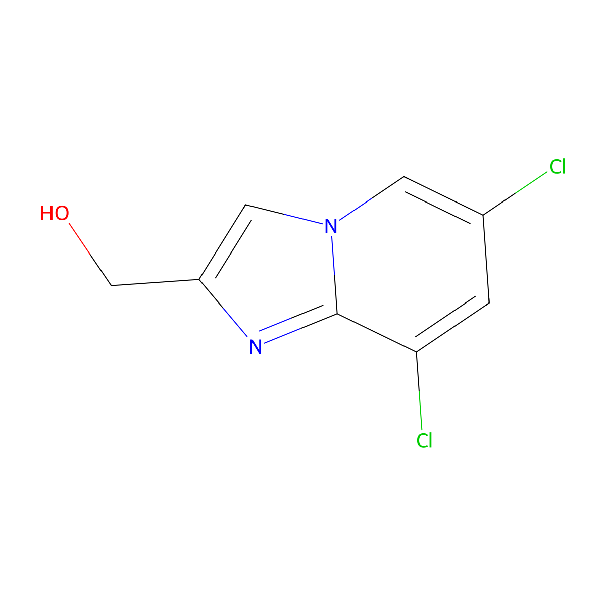 (6,8-Dichloroimidazo(1,2-a)pyridin-2-yl)methanol molecular structure, CAS 1235441-30-1