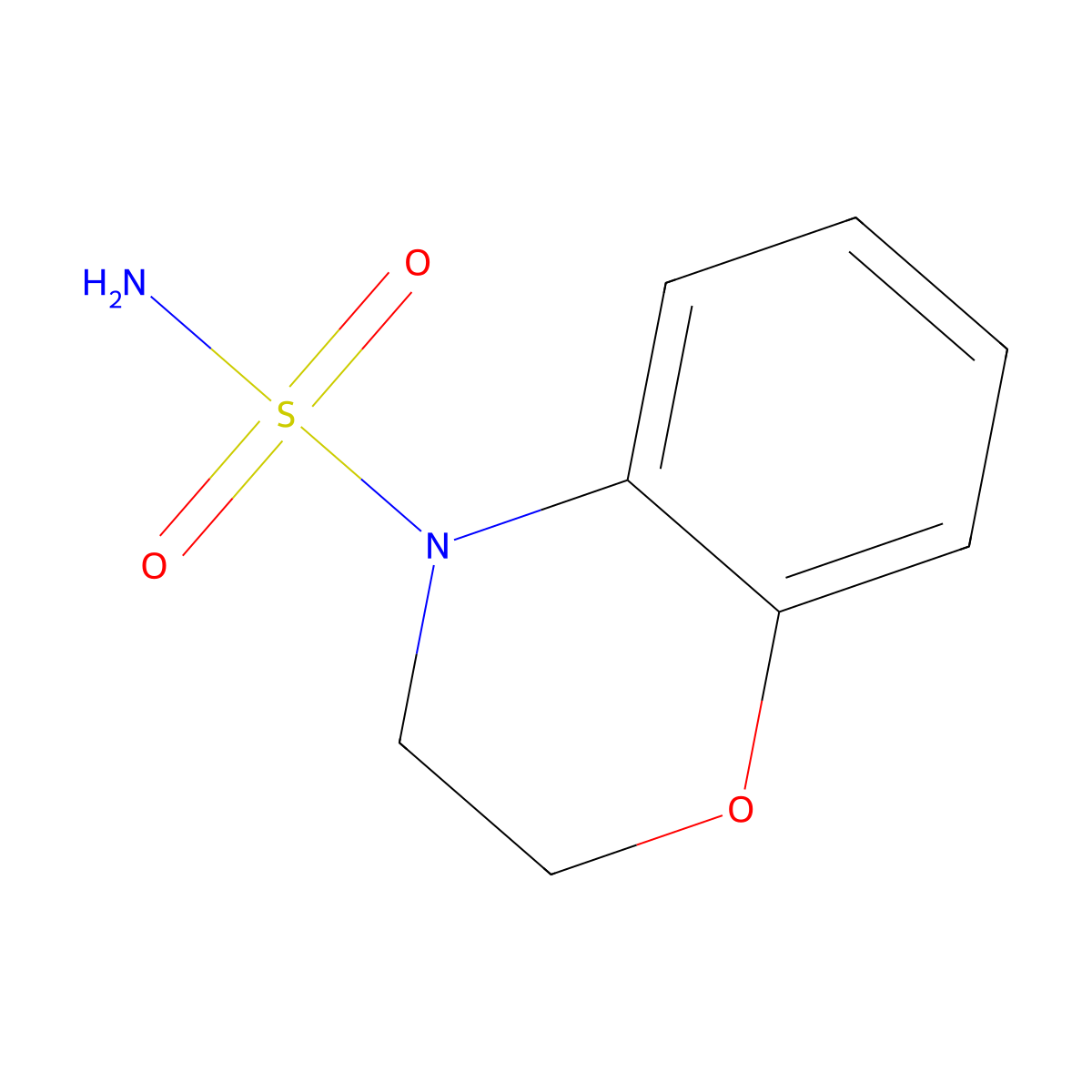 2,3-Dihydro-4H-1,4-benzoxazine-4-sulfonamide molecular structure, CAS 1235441-42-5
