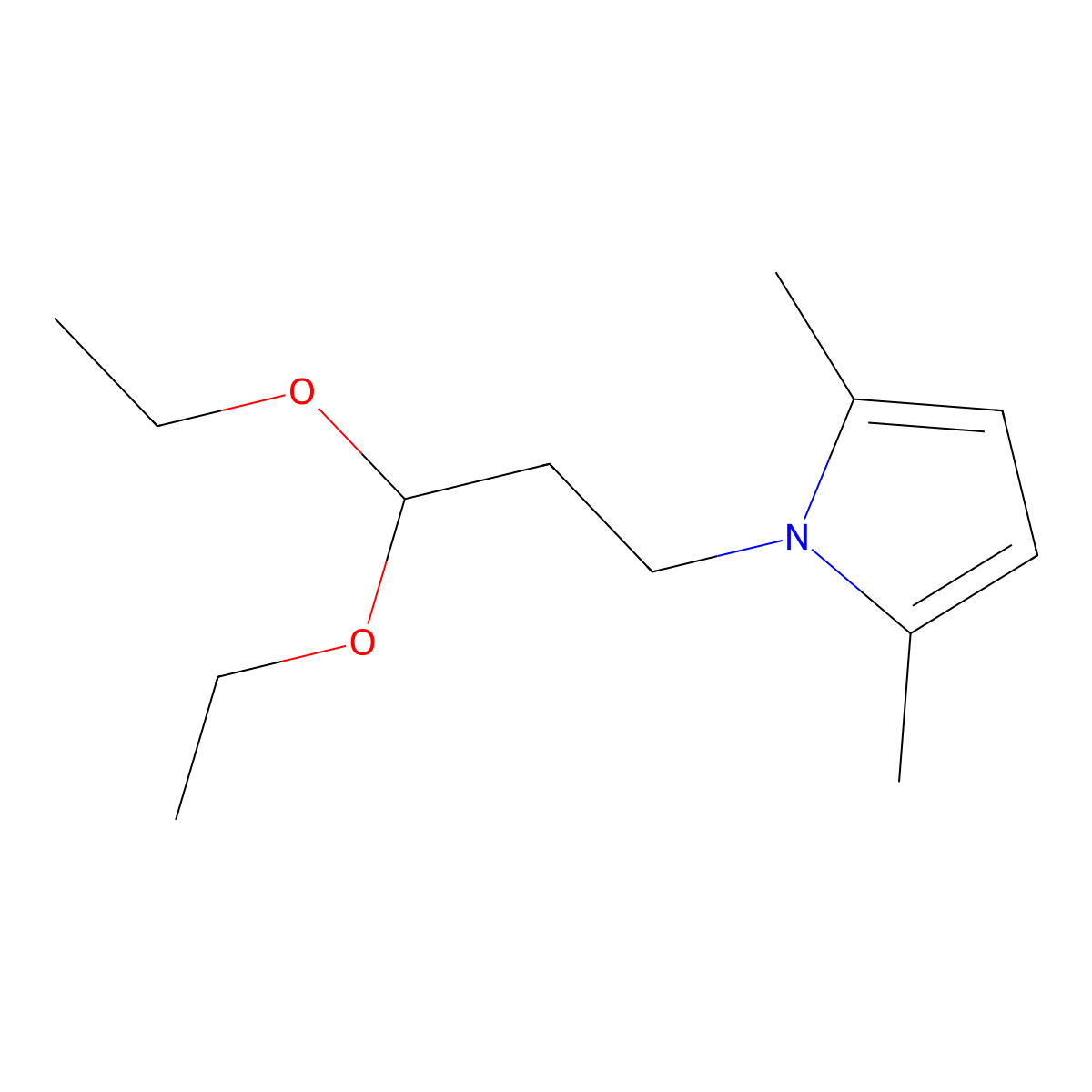 1-(3,3-diethoxypropyl)-2,5-dimethyl-1H-pyrrole molecular structure, CAS 1235441-43-6