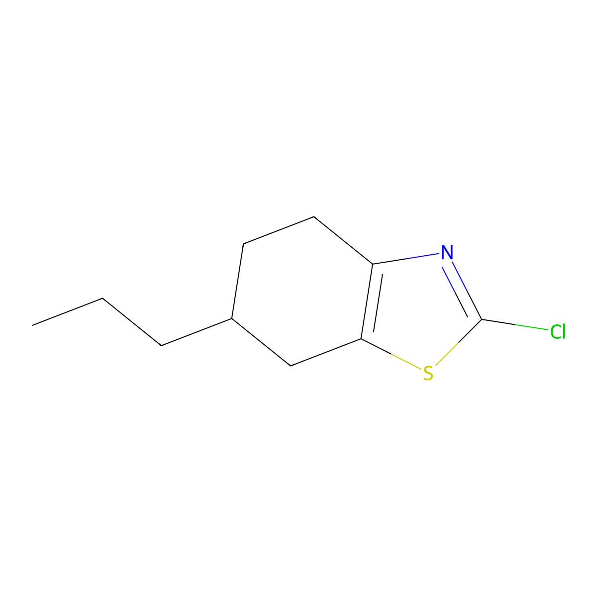 2-Chloro-6-propyl-4,5,6,7-tetrahydro-1,3-benzothiazole molecular structure, CAS 1235441-51-6