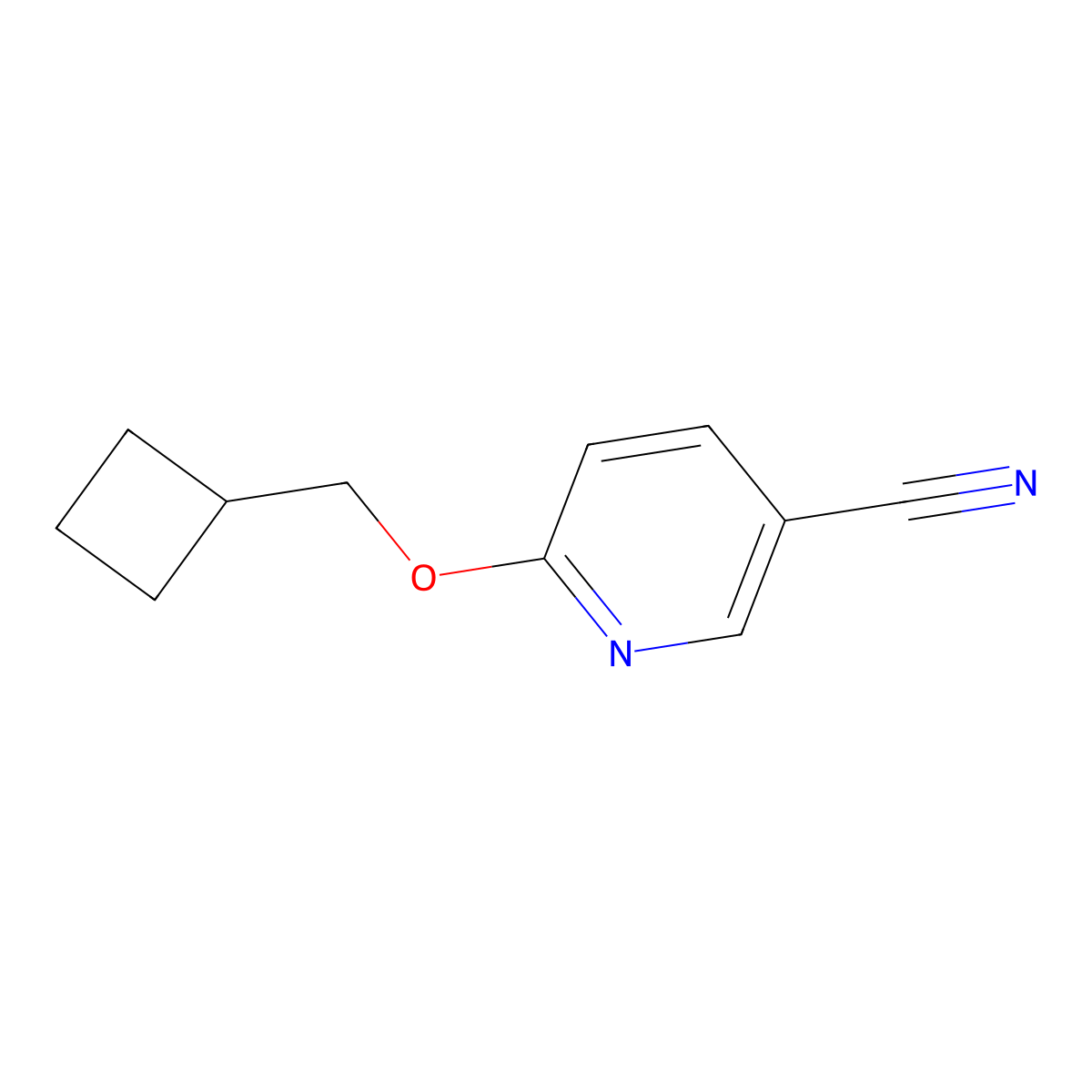 6-(Cyclobutylmethoxy)nicotinonitrile molecular structure, CAS 1235441-52-7