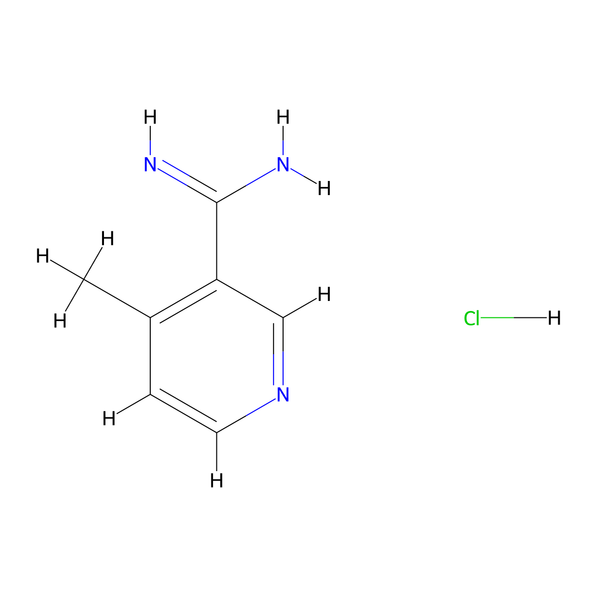 4-Methylpyridine-3-carboximidamide hydrochloride molecular structure, CAS 1235441-55-0