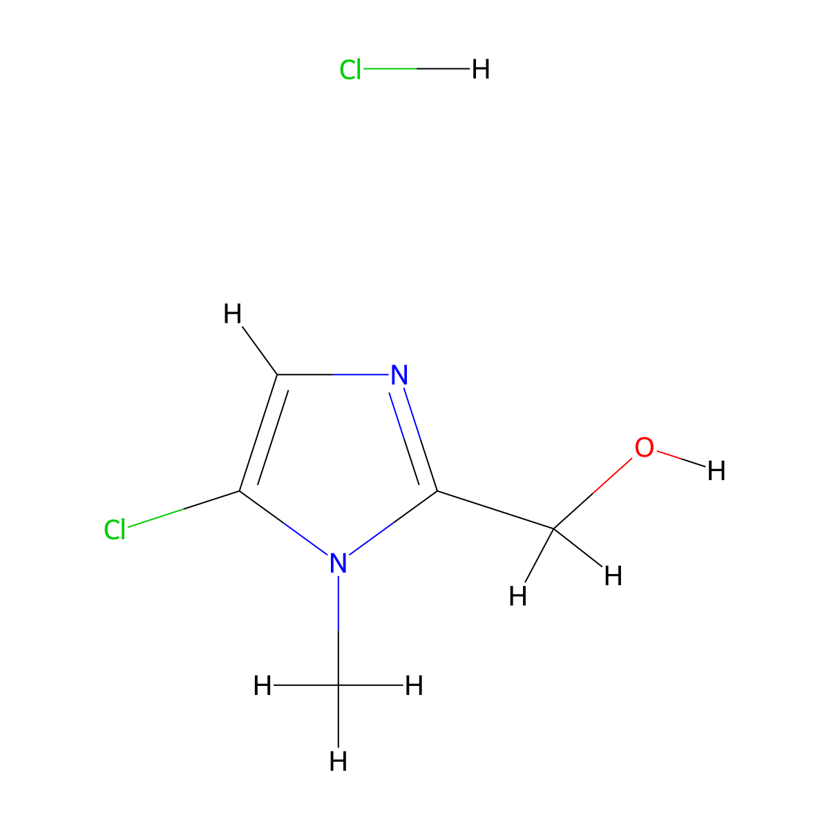 (5-chloro-1-methyl-1H-imidazol-2-yl)methanol hydrochloride molecular structure, CAS 1235441-63-0