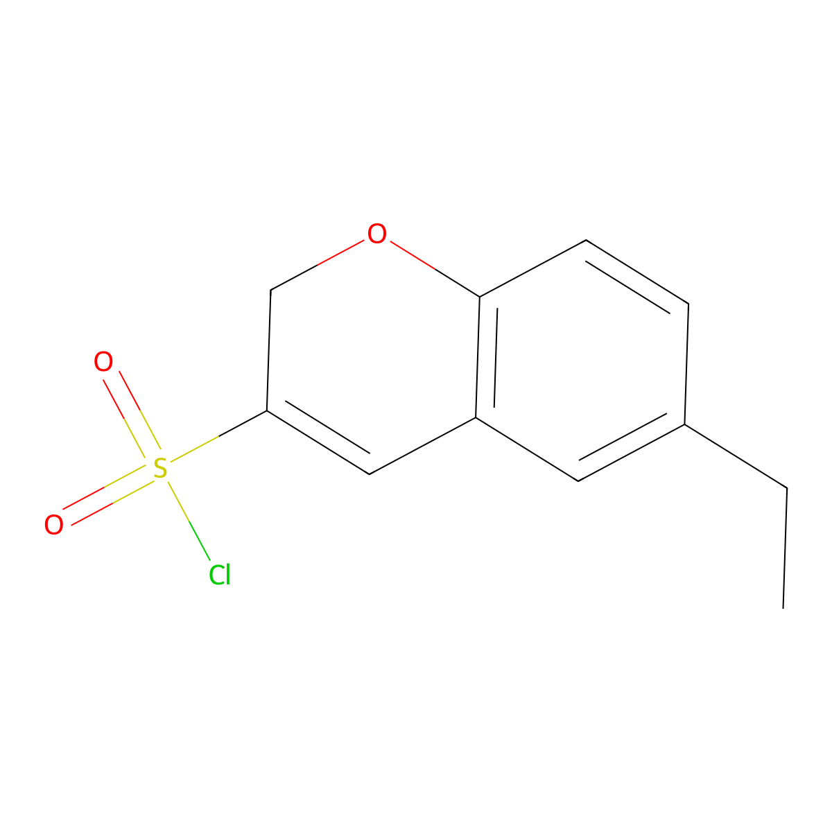 6-ethyl-2H-chromene-3-sulfonyl chloride molecular structure, CAS 1235441-70-9