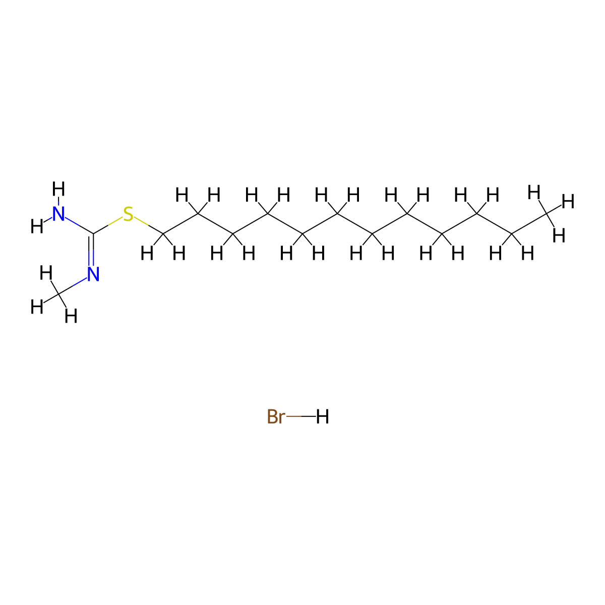 N'-methyl(dodecylsulfanyl)methanimidamide hydrobromide molecular structure, CAS 1235441-76-5
