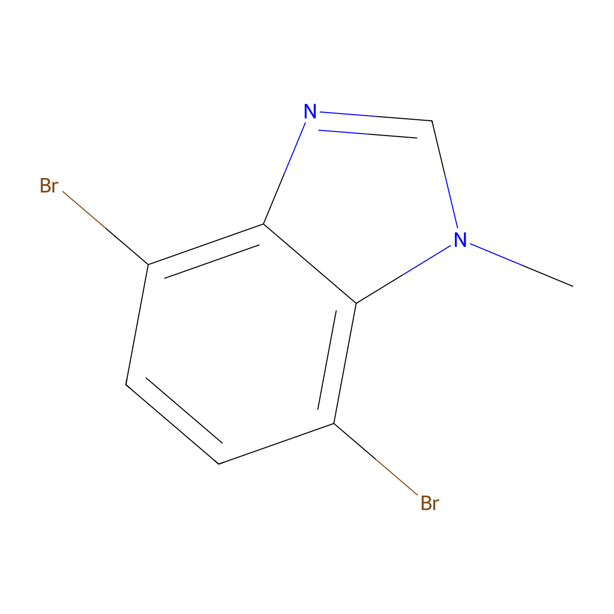 4,7-Dibromo-1-methyl-1H-benzo[d]imidazole molecular structure, CAS 1235442-60-0