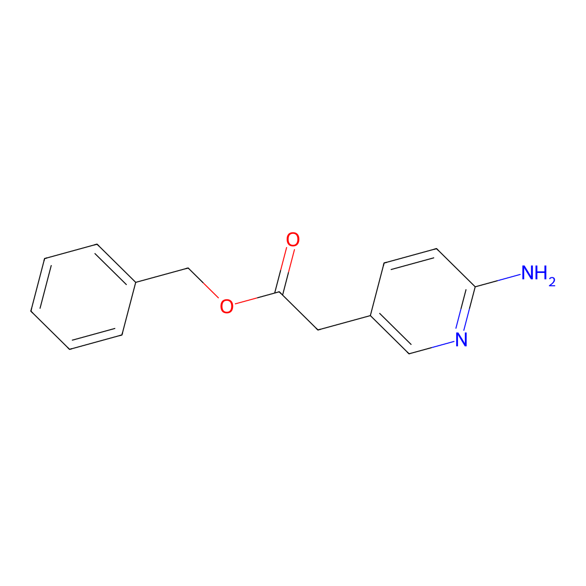 Benzyl 2-(6-aminopyridin-3-yl)acetate molecular structure, CAS 1235443-41-0