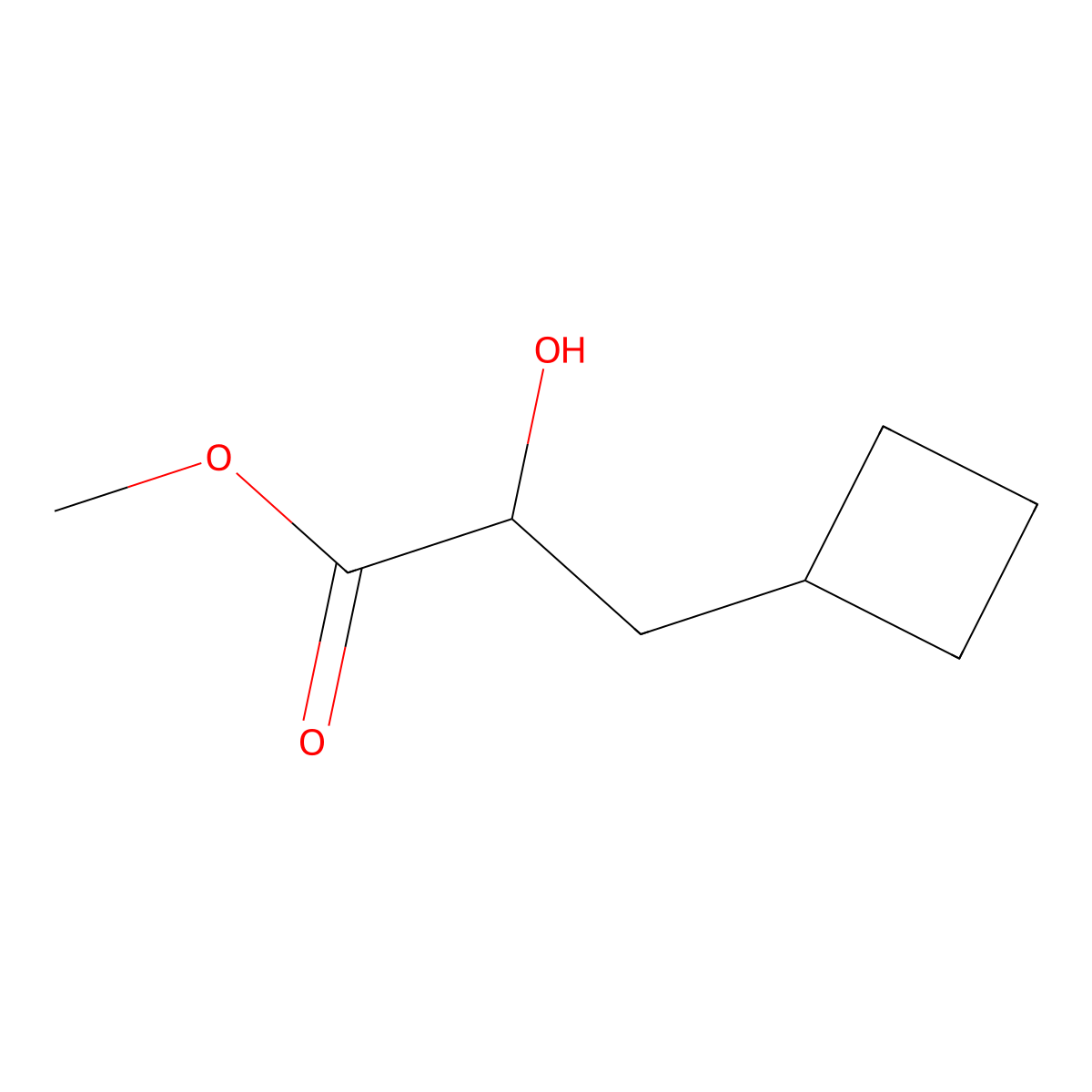 (R)-Methyl 3-cyclobutyl-2-hydroxypropanoate molecular structure, CAS 1235443-43-2