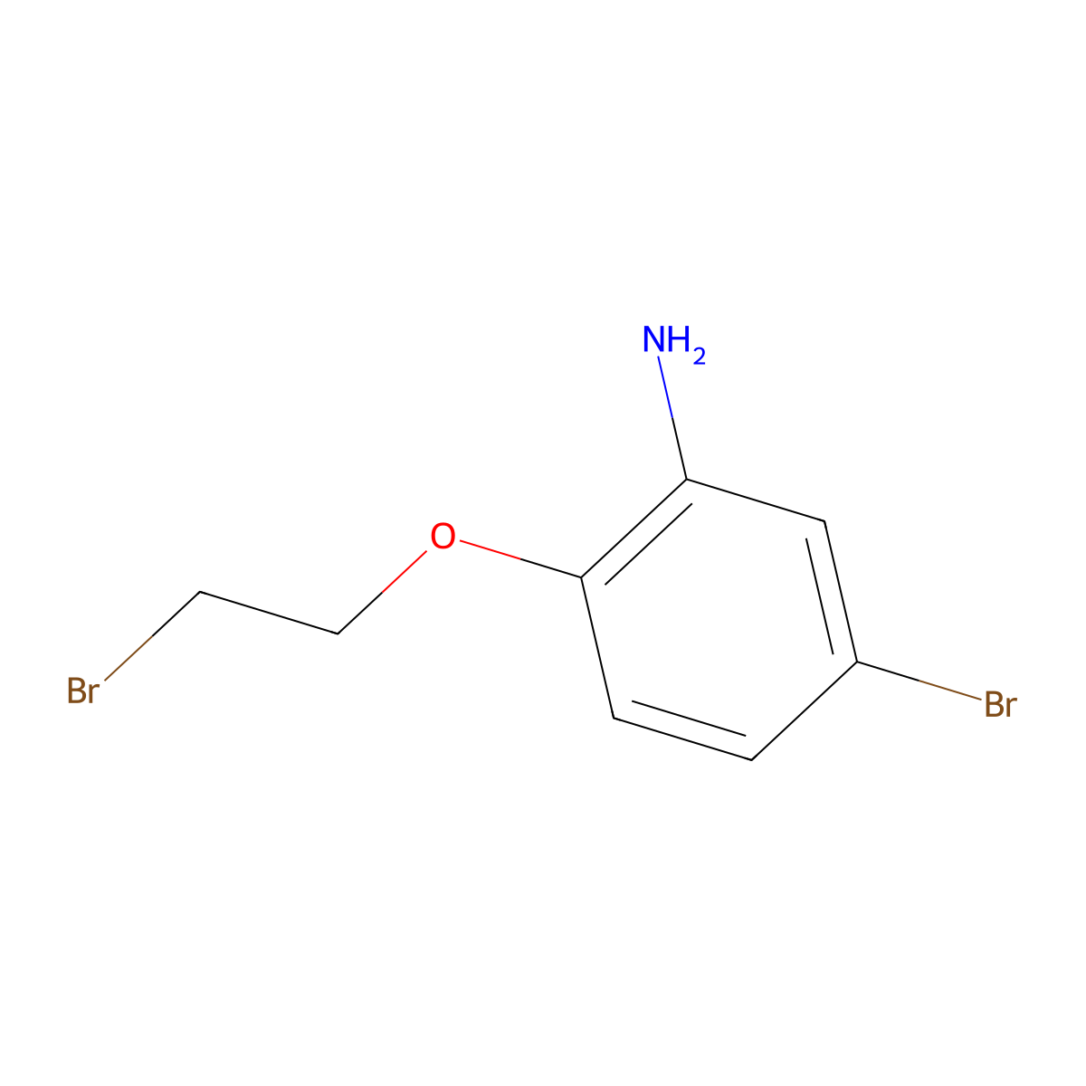 5-Bromo-2-(2-bromoethoxy)aniline molecular structure, CAS 1235451-65-6