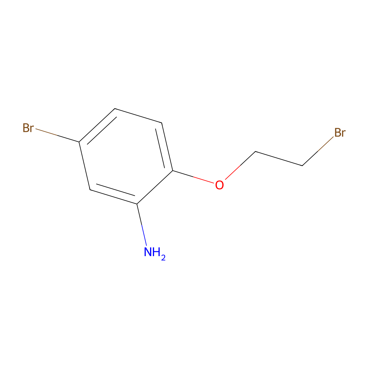 5-Bromo-2-(2-bromoethoxy)aniline molecular structure, CAS 1235451-65-6