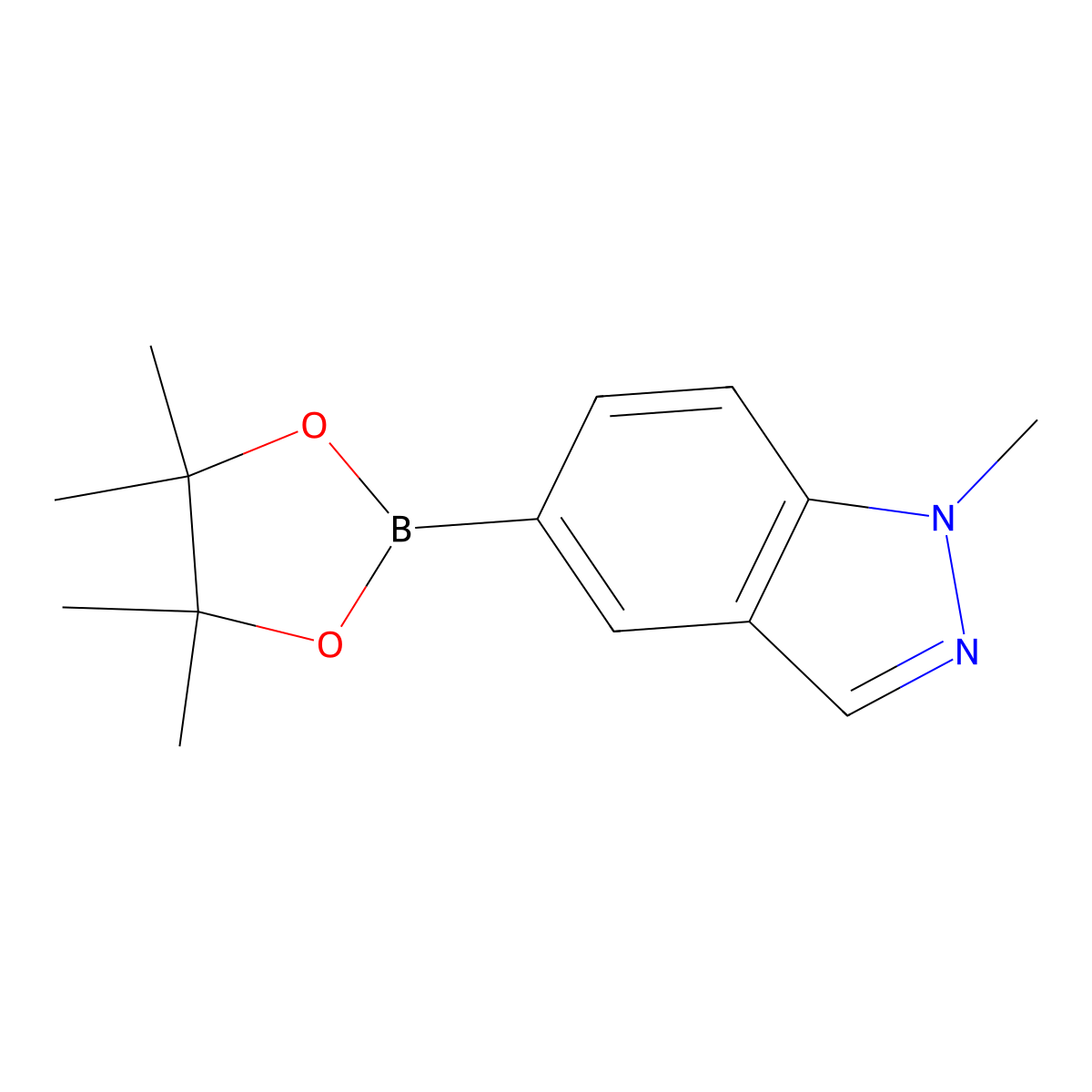 1-Methylindazole-5-boronic acid pinacol ester molecular structure, CAS 1235469-00-7