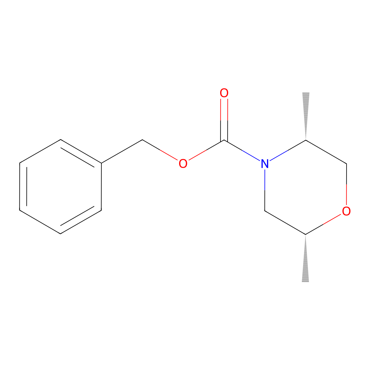 benzyl (2R,5R)-2,5-dimethylmorpholine-4-carboxylate molecular structure, CAS 1235469-35-8