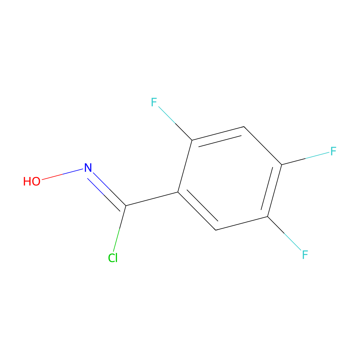 2,4,5-Trifluoro-N-hydroxybenZimidoyl chloride molecular structure, CAS 1235471-08-5
