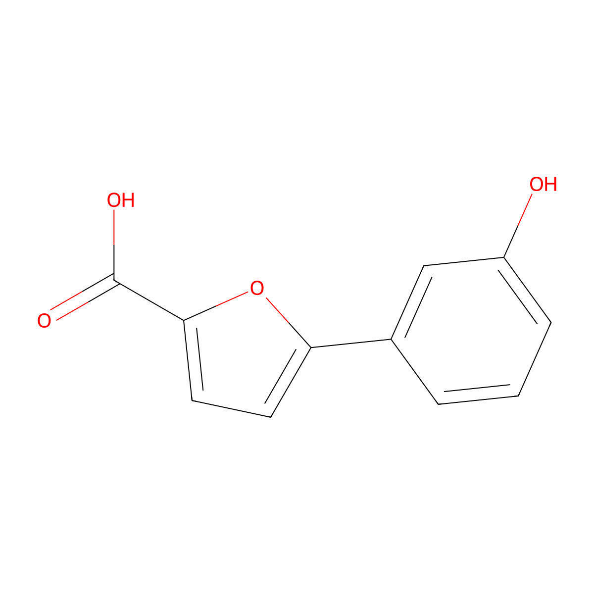 5-(3-hydroxyphenyl)-2-furoic Acid molecular structure, CAS 1235473-69-4