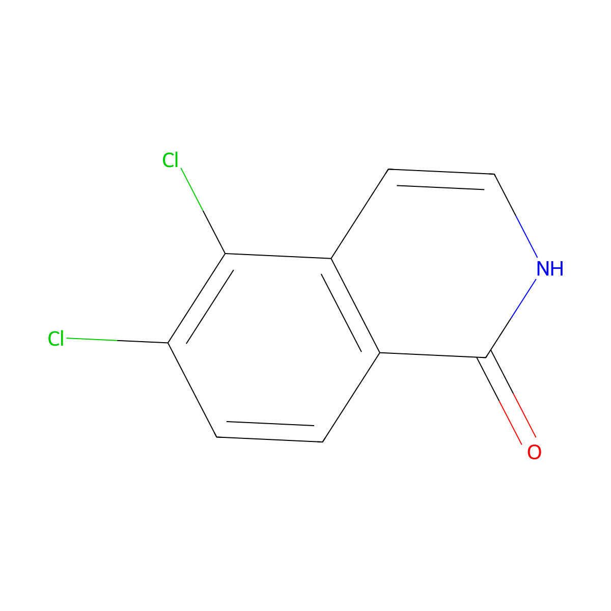 5,6-Dichloroisoquinolin-1(2H)-one molecular structure, CAS 1235473-87-6