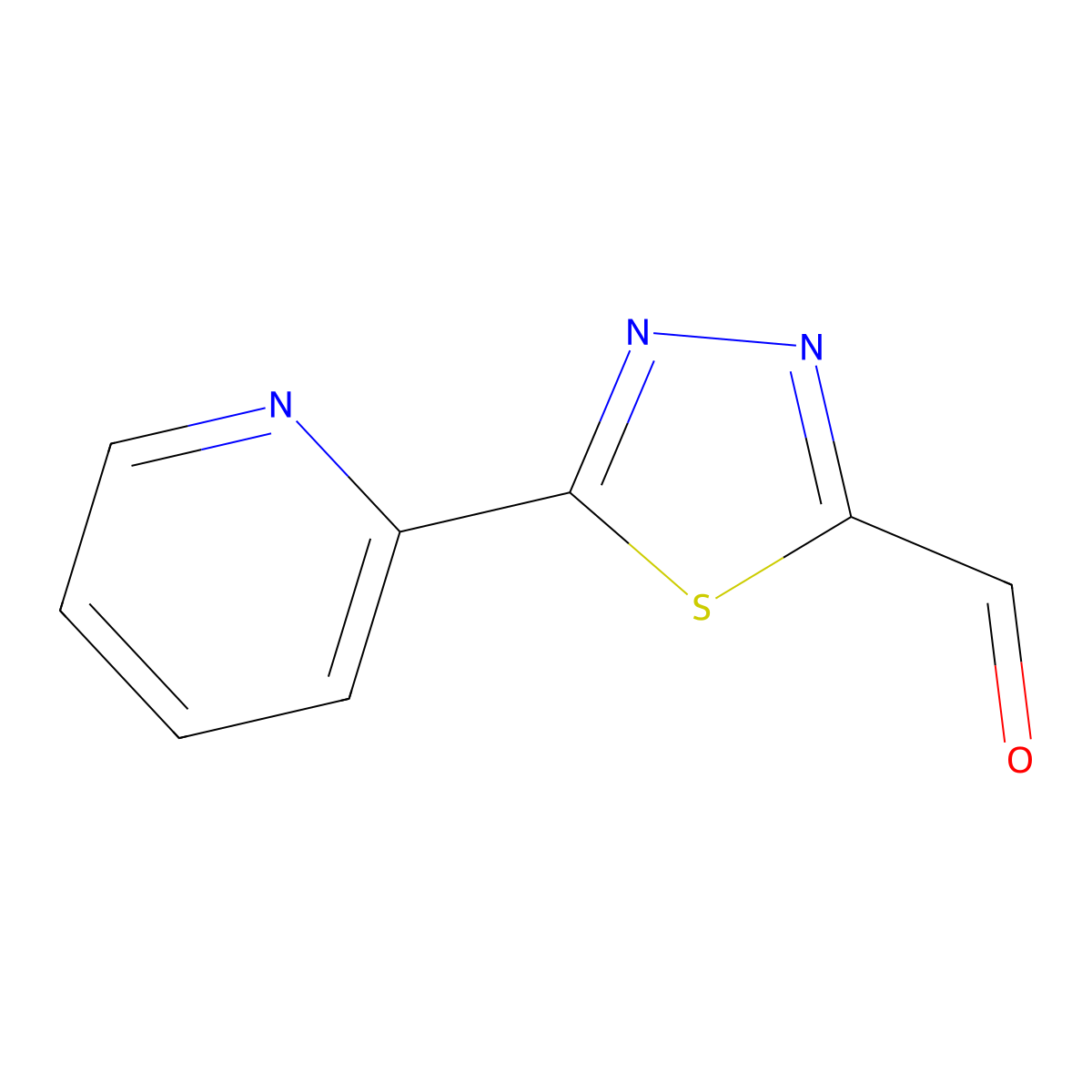 5-(Pyridin-2-yl)-1,3,4-thiadiazole-2-carbaldehyde molecular structure, CAS 1235474-08-4