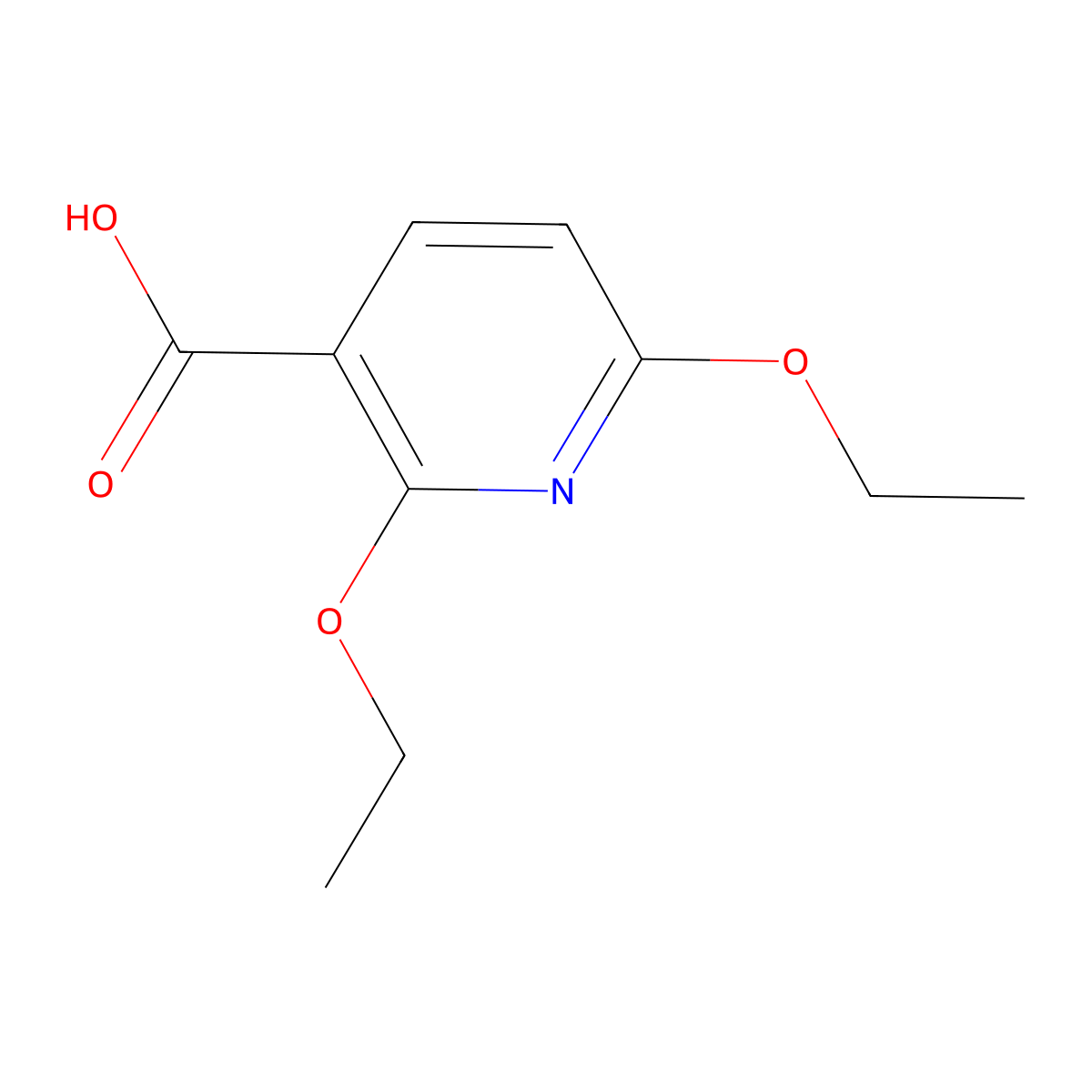 2,6-Diethoxynicotinic Acid molecular structure, CAS 1235474-72-2