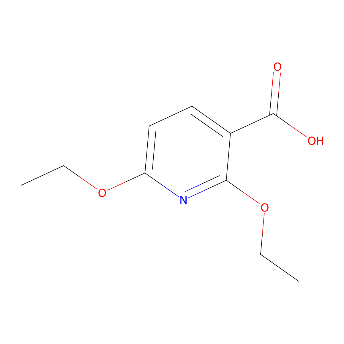 2,6-Diethoxynicotinic Acid molecular structure, CAS 1235474-72-2