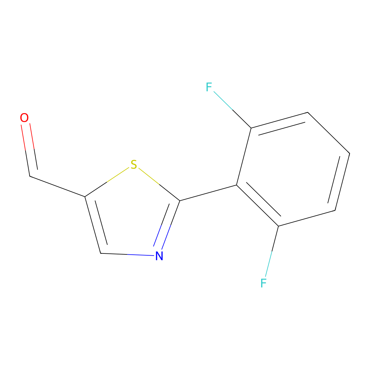 2-(2,6-Difluorophenyl)-1,3-thiazole-5-carbaldehyde molecular structure, CAS 1235475-01-0