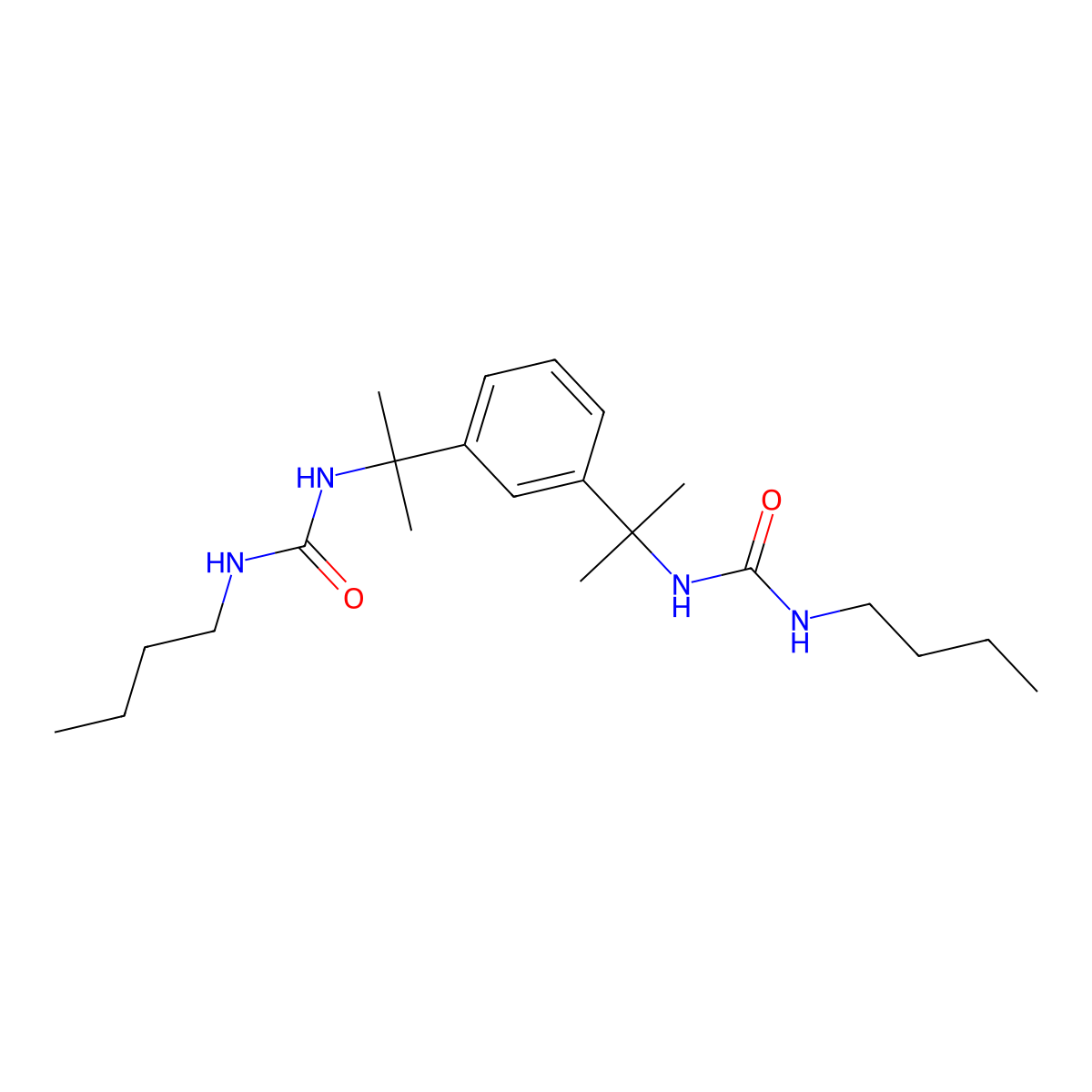 3-Butyl-1-[2-(3-{2-[(butylcarbamoyl)amino]propan-2-YL}phenyl)propan-2-YL]urea molecular structure, CAS 123548-79-8