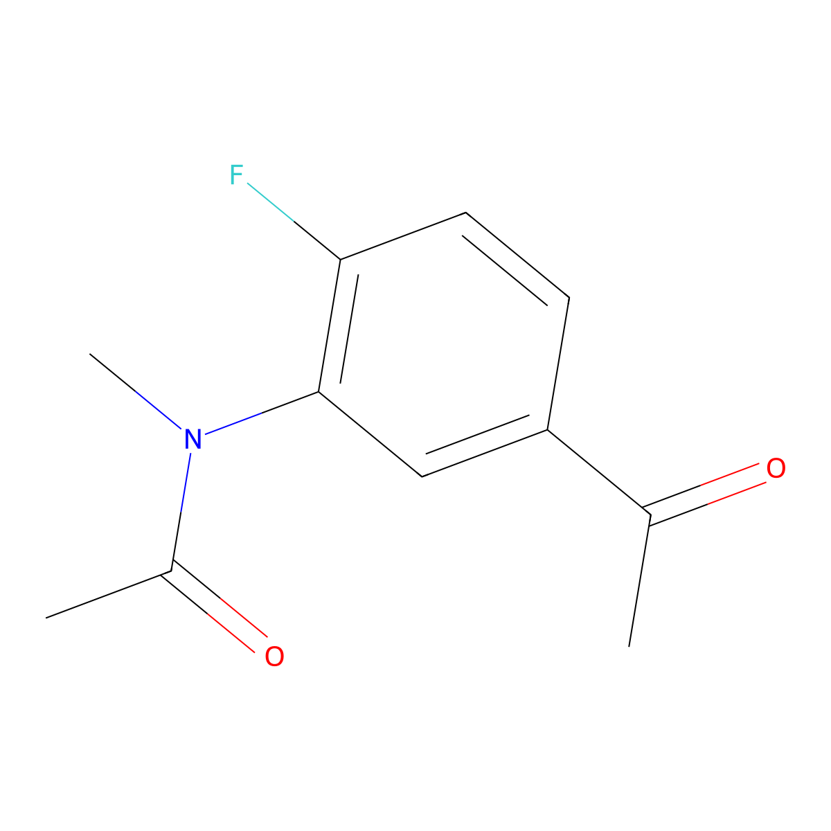 N-(5-Acetyl-2-fluorophenyl)-N-methylacetamide molecular structure, CAS 1235488-50-2