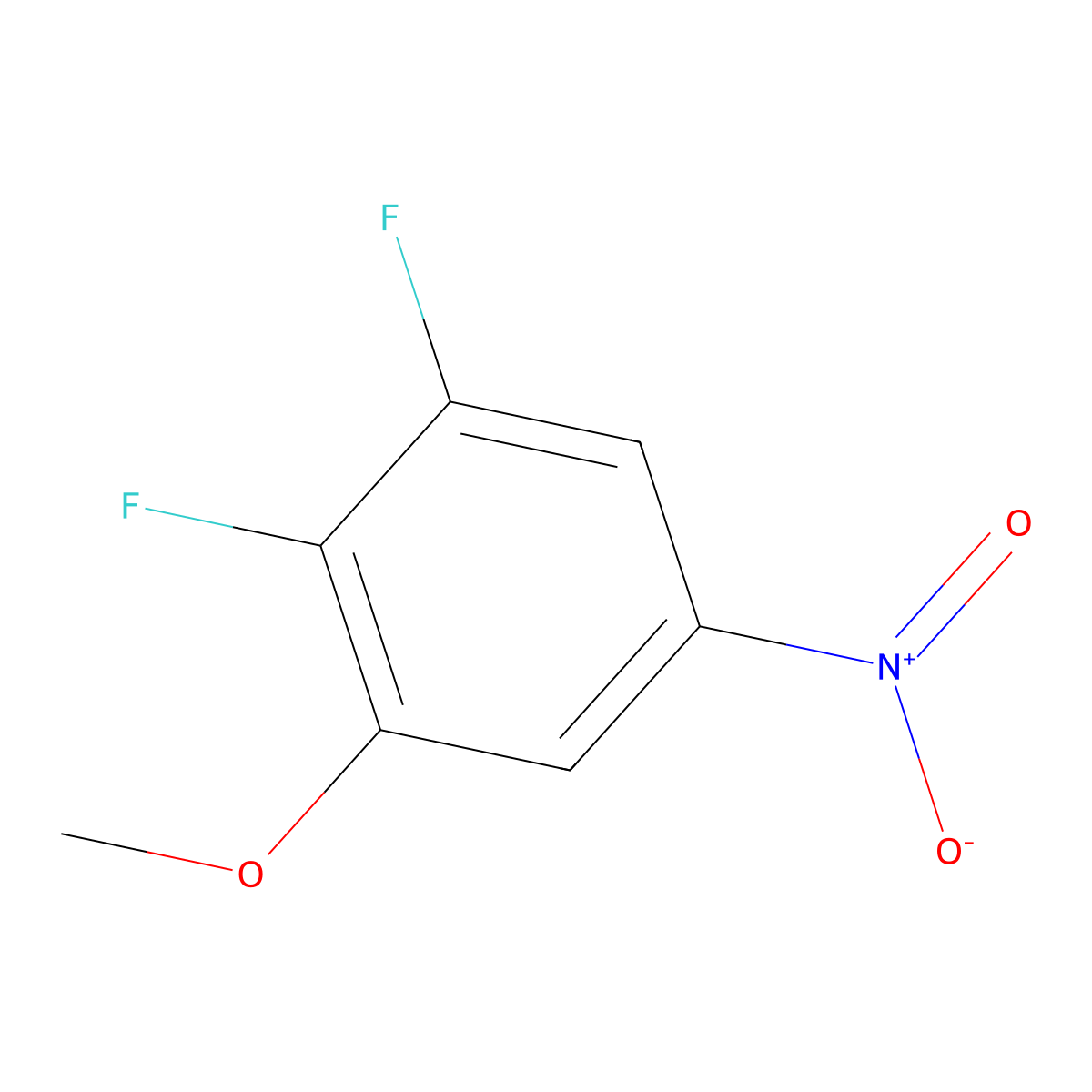 1,2-Difluoro-3-methoxy-5-nitrobenzene molecular structure, CAS 1235492-43-9