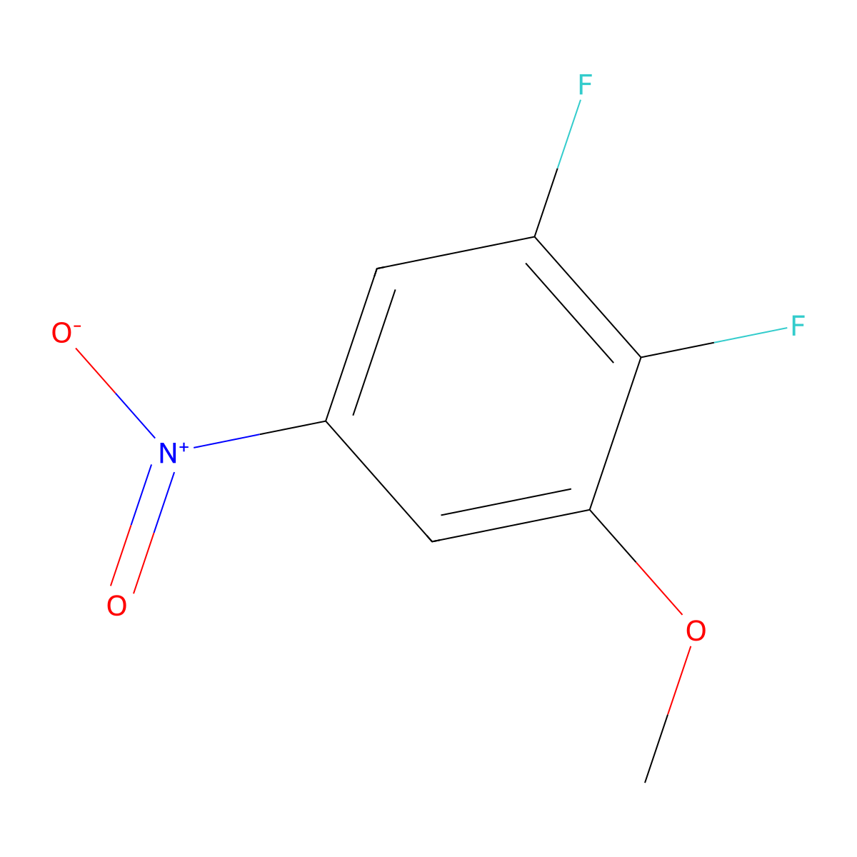 1,2-Difluoro-3-methoxy-5-nitrobenzene molecular structure, CAS 1235492-43-9