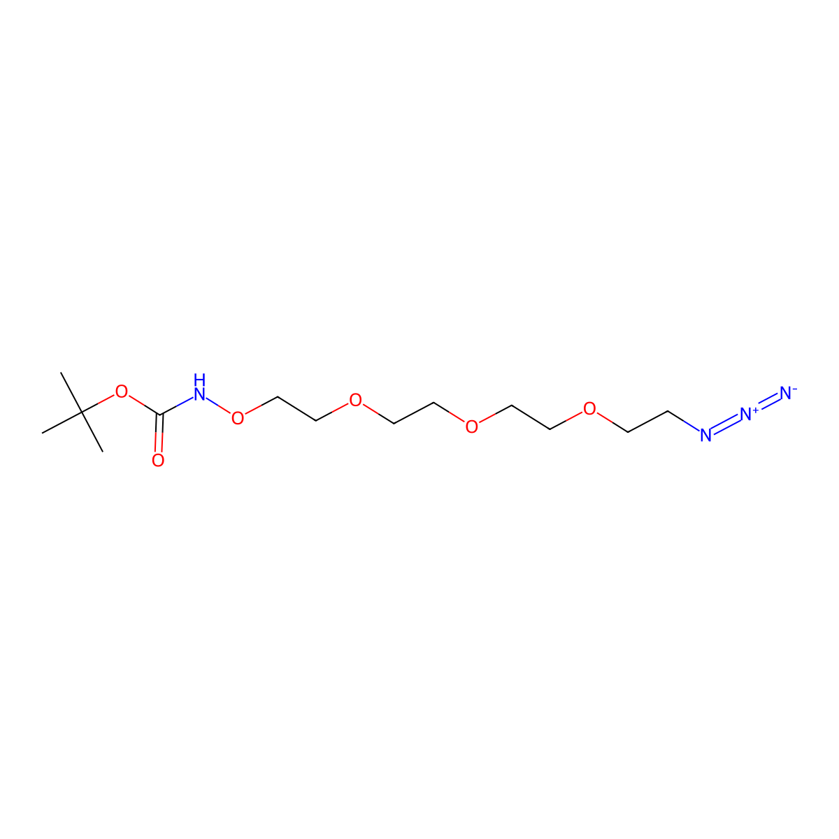 t-Boc-Aminooxy-PEG3-Azide molecular structure, CAS 1235514-15-4