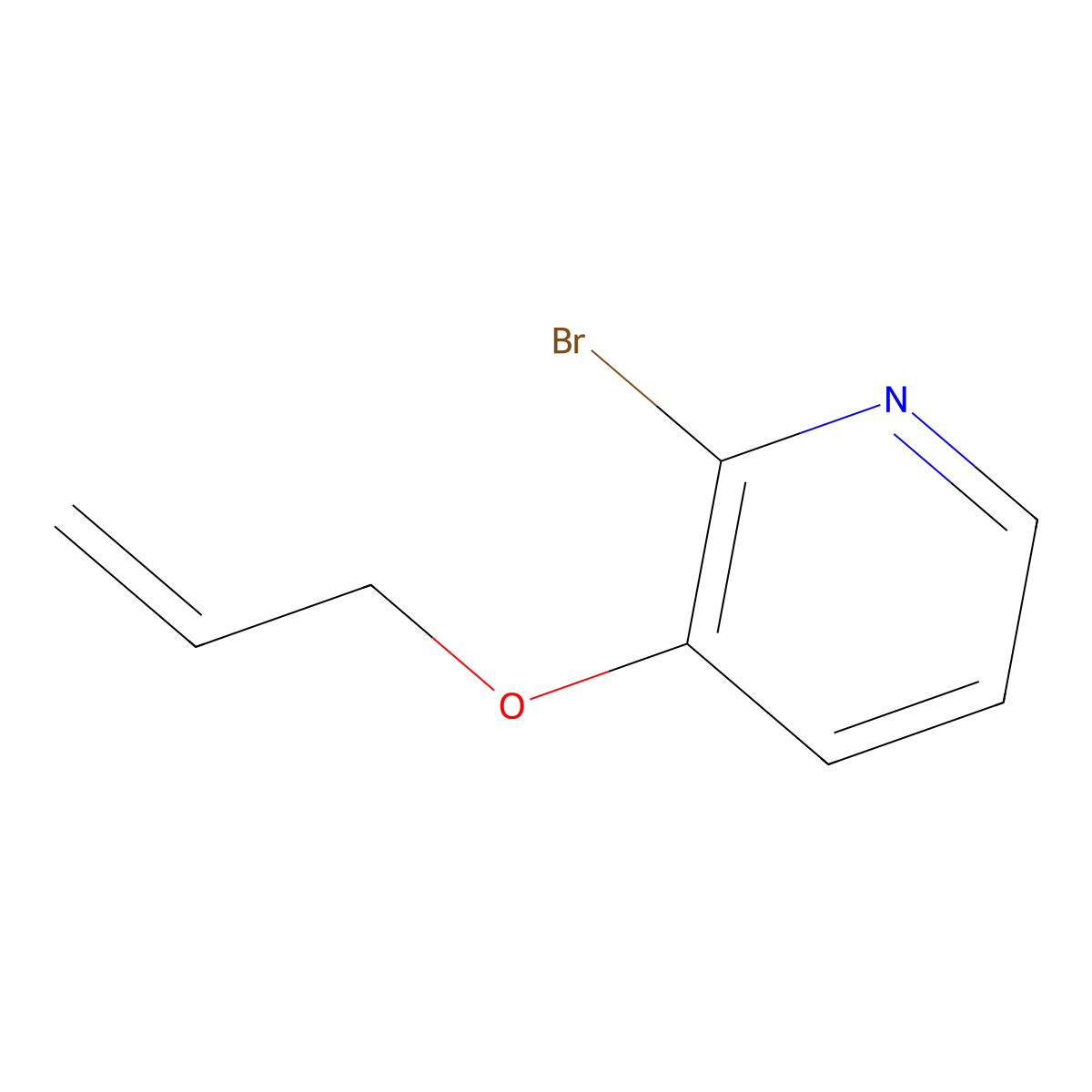 Pyridine, 2-bromo-3-(2-propenyloxy)- molecular structure, CAS 123552-77-2