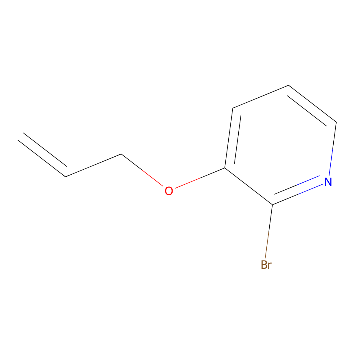 Pyridine, 2-bromo-3-(2-propenyloxy)- molecular structure, CAS 123552-77-2