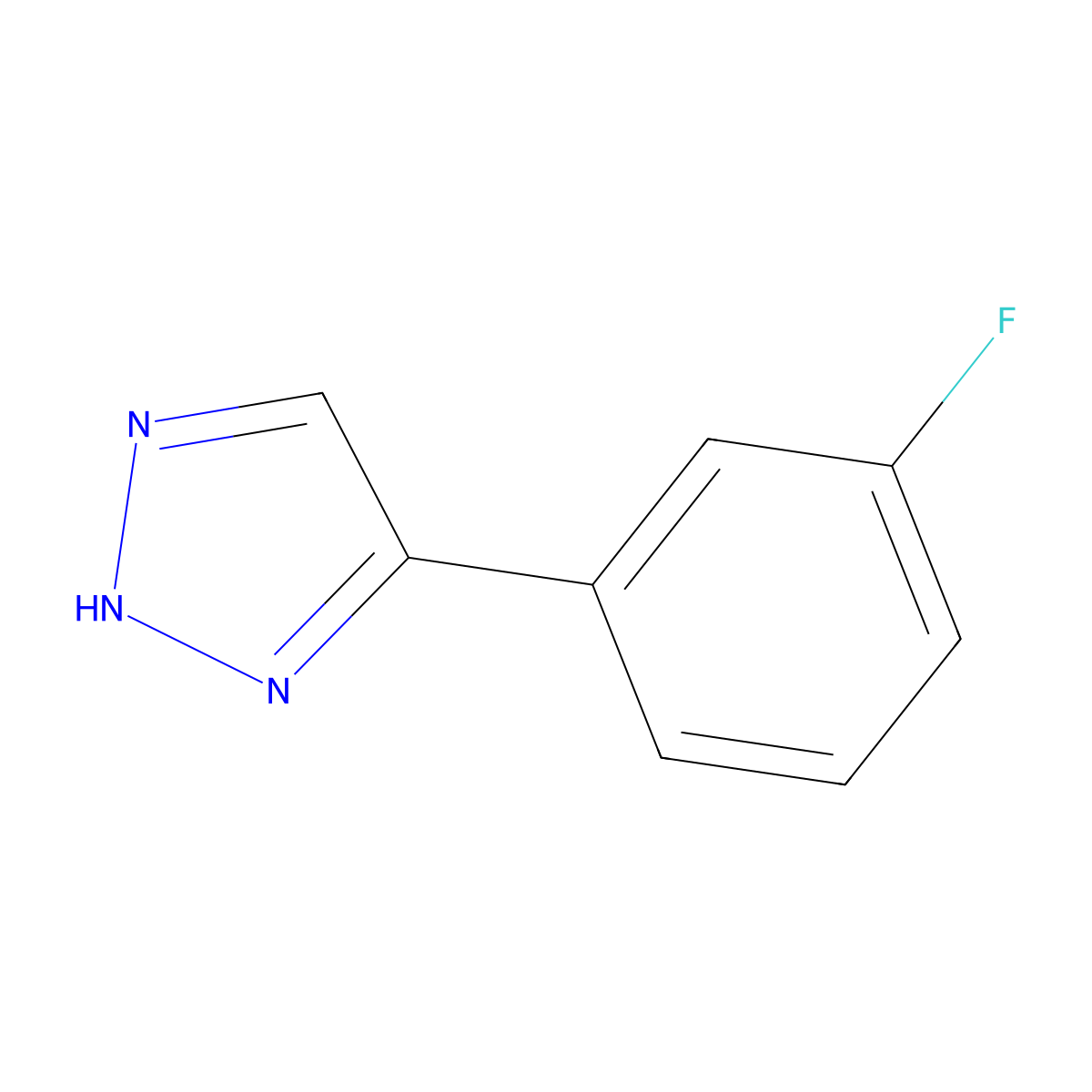 4-(3-Fluorophenyl)-1H-1,2,3-triazole molecular structure, CAS 1235527-61-3
