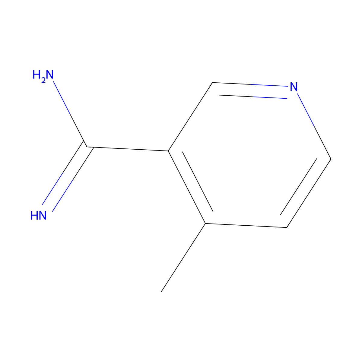 4-Methylpyridine-3-carboximidamide molecular structure, CAS 1235528-20-7