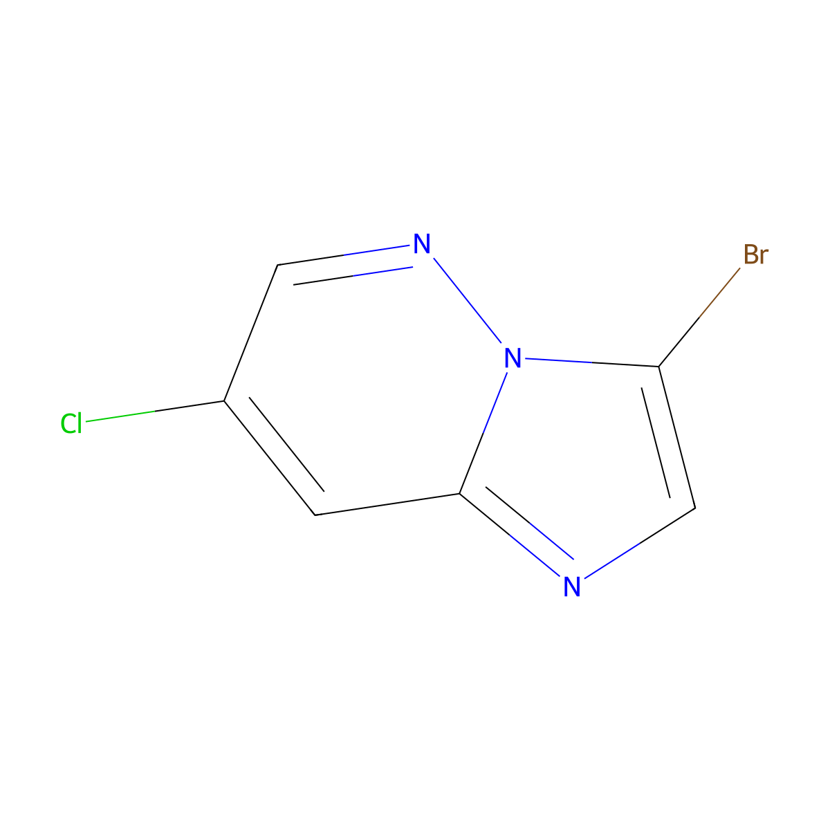 3-Bromo-7-chloroimidazo[1,2-b]pyridazine molecular structure, CAS 1235545-87-5