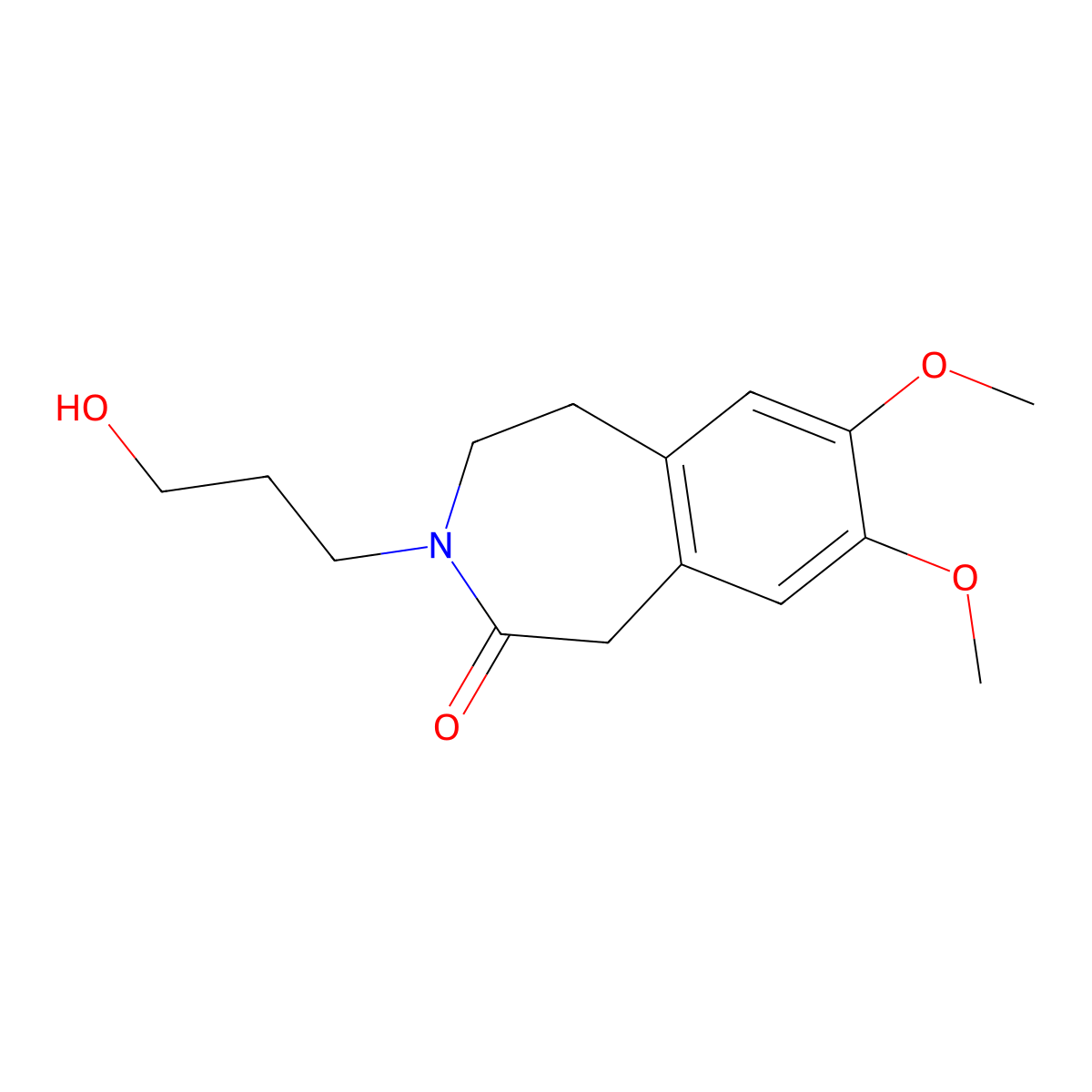 Hydroxy Ivabradine molecular structure, CAS 1235547-07-5